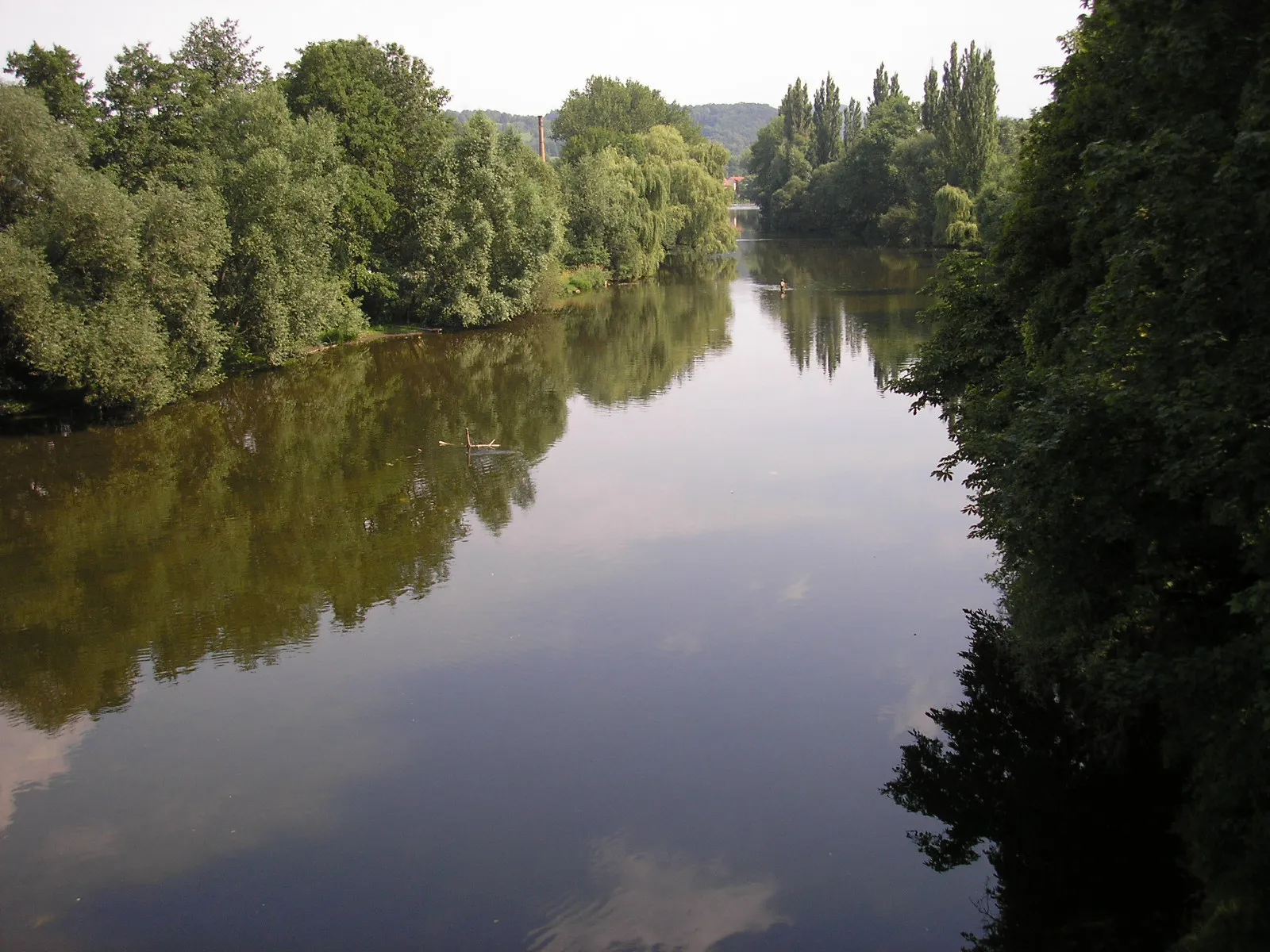 Photo showing: Die Saale in Saalfeld (Thüringen).