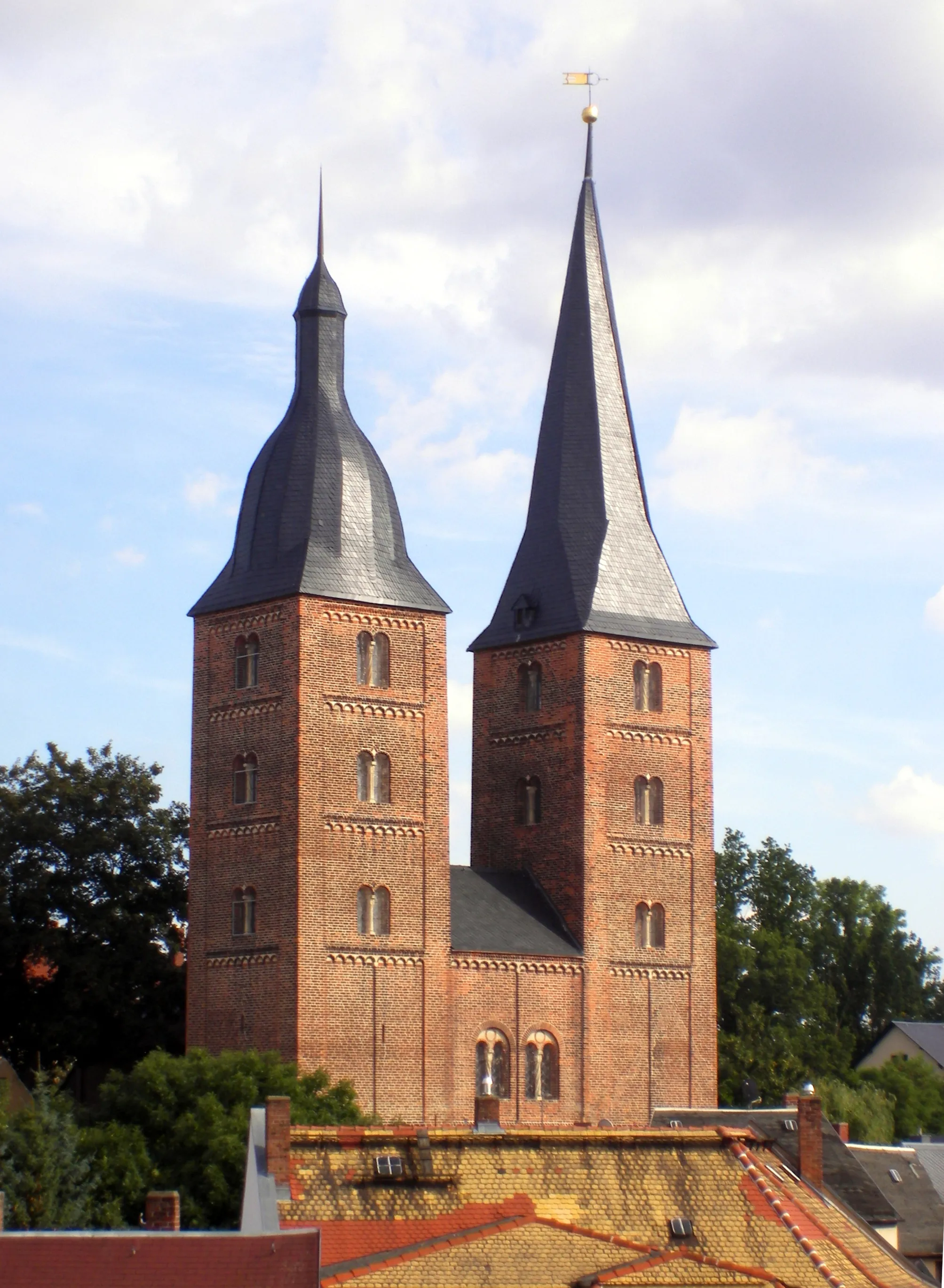 Photo showing: So called Red Spires (Rote Spitzen) in Altenburg/Thuringia