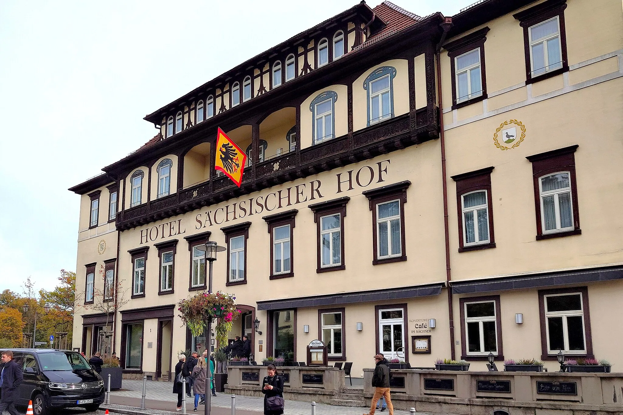 Photo showing: Hotel Sächsischer Hof in Meiningen, vom 17. bis 19. Oktober 2023 Amtssitz des deutschen Bundespräsidenten Frank-Walter Steinmeier.