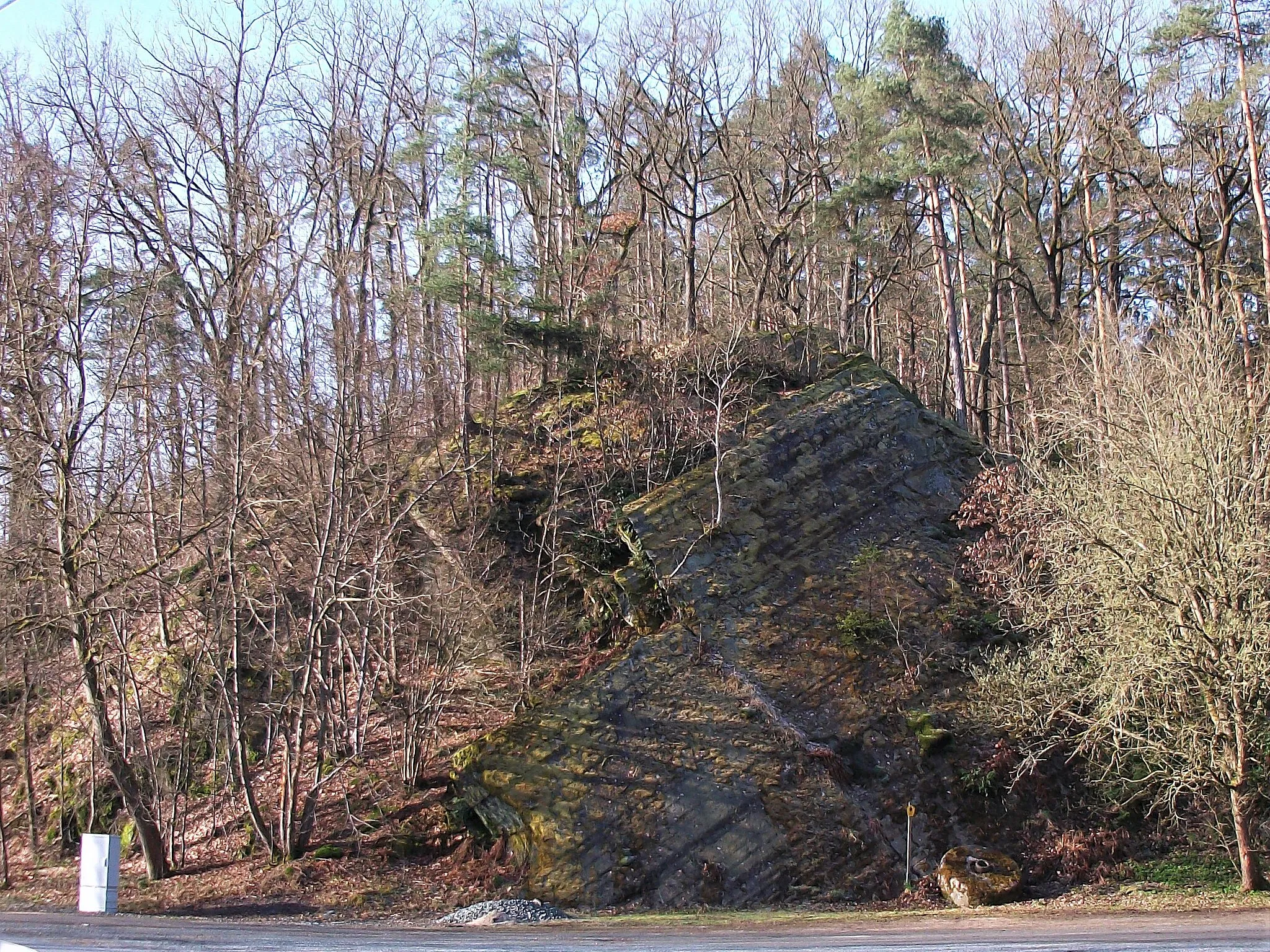 Photo showing: GND Schieferfelsen Lehnamühle (Neumühle/Elster)