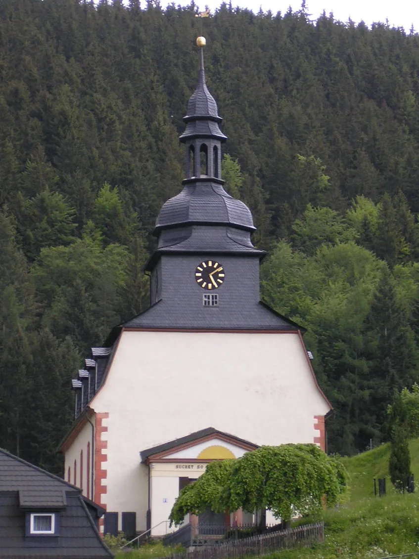 Photo showing: Die Kirche von Katzhütte (Thüringen).