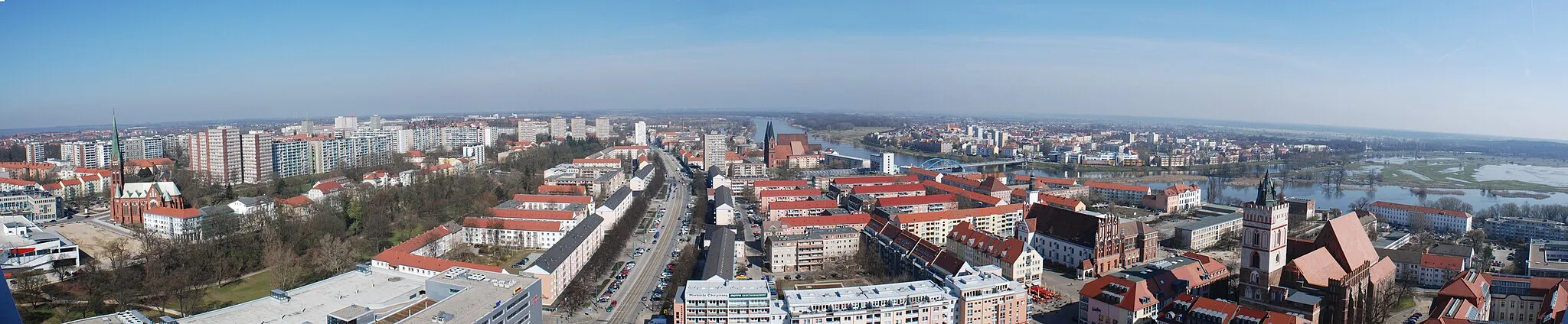 Photo showing: Panorama der Innenstadt von Frankfurt (Oder).