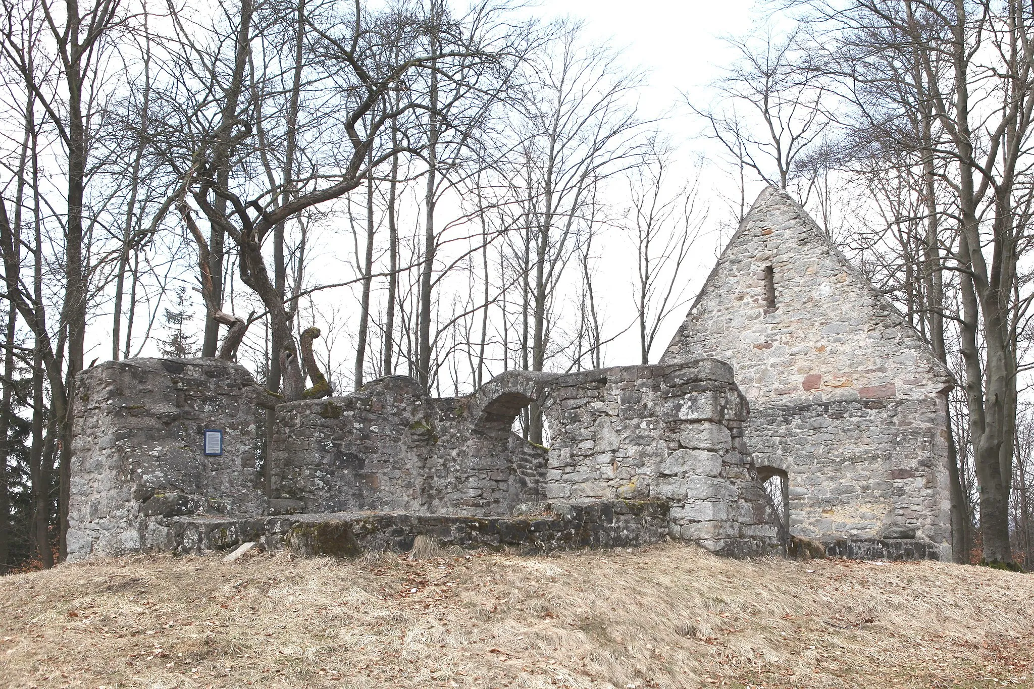 Photo showing: Ruine der Ottilienkapelle auf dem Ehrenberg, Landkreis Hildburghausen
