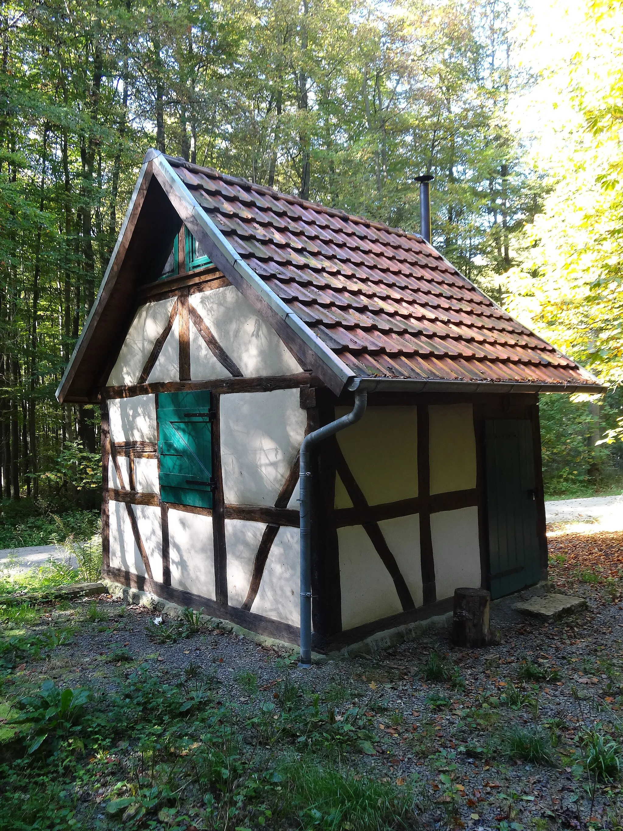 Photo showing: Little house in Hainich reservation, Thuringia, Germany