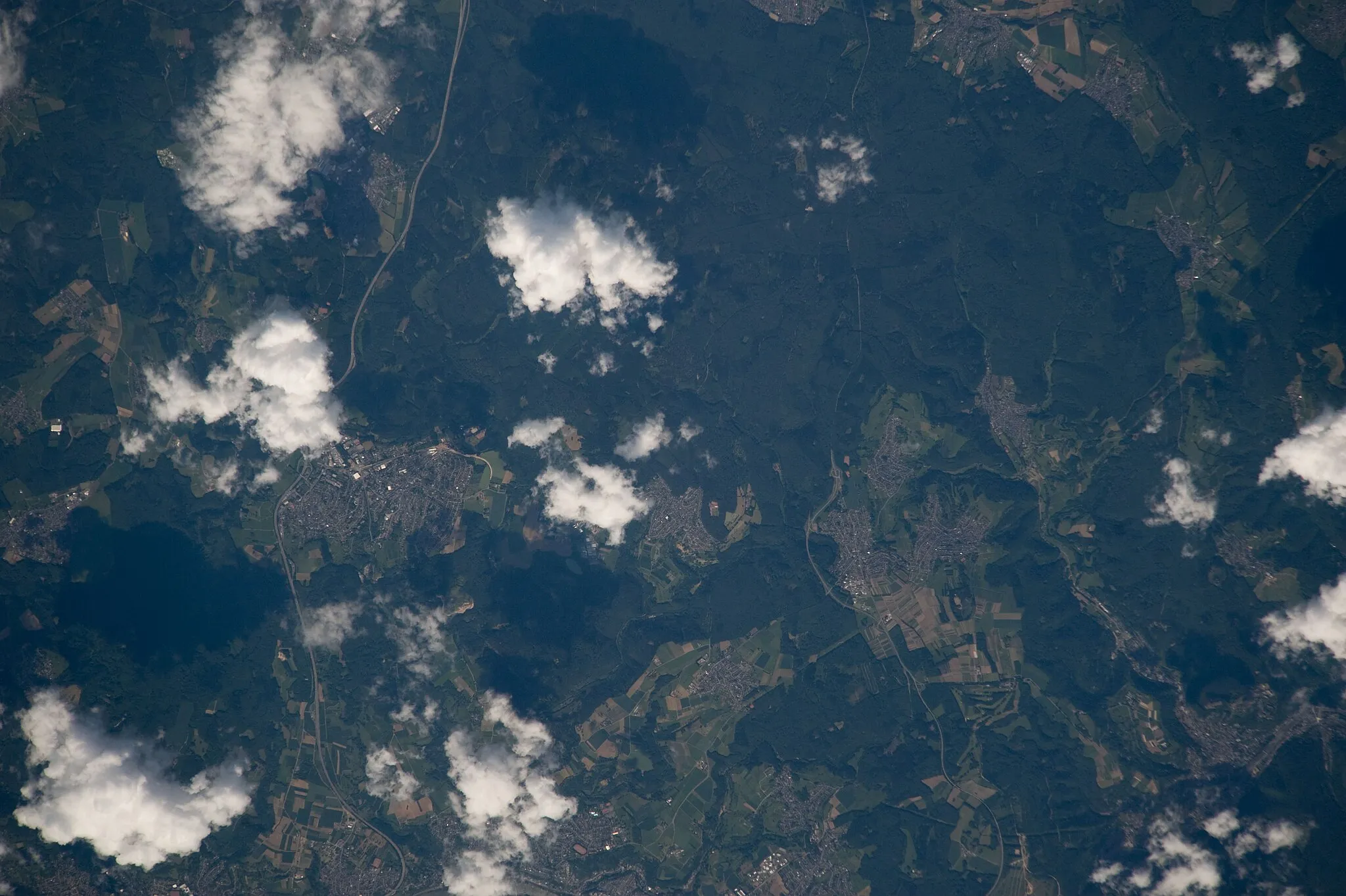 Photo showing: View of Germany taken during ISS Expedition 20.