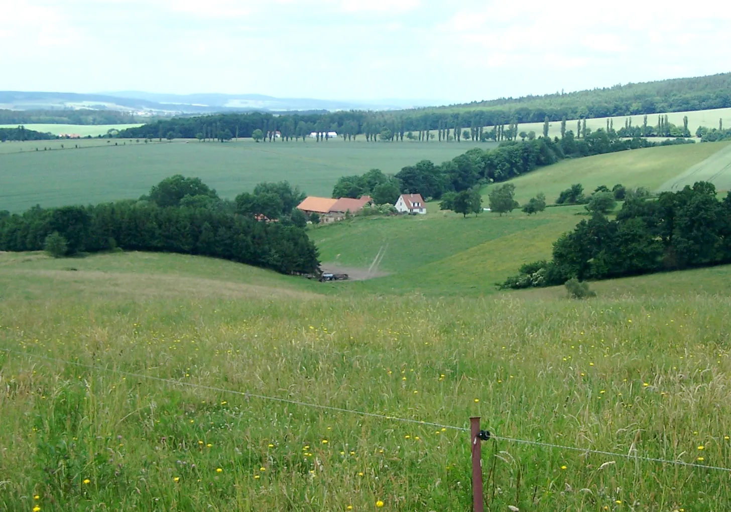 Photo showing: Wolfsberg, ein entlegenes Gehöft im östlichen Stadtgebiet von Bad Liebenstein.