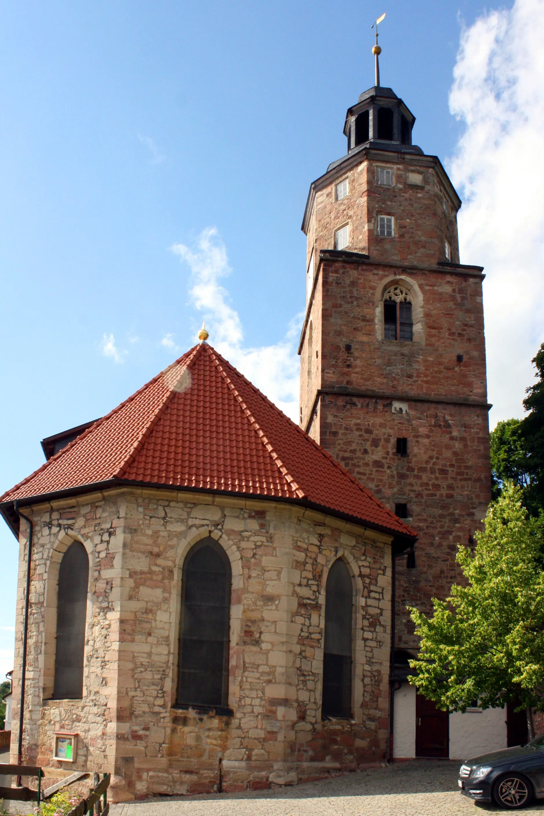 Photo showing: Church in Wasungen near Meiningen/Thuringia