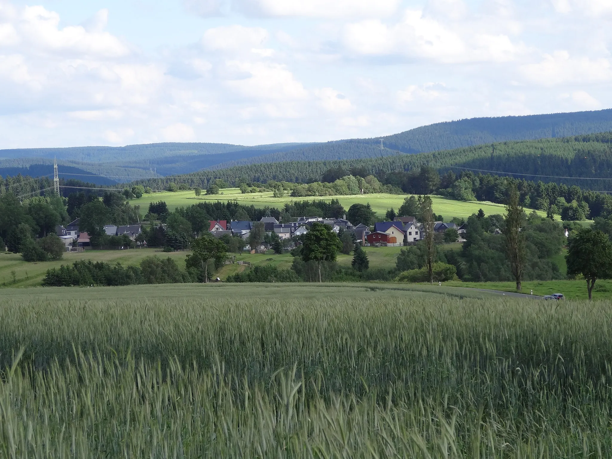 Photo showing: View on Böhlen in Thuringia, Germany from North-West