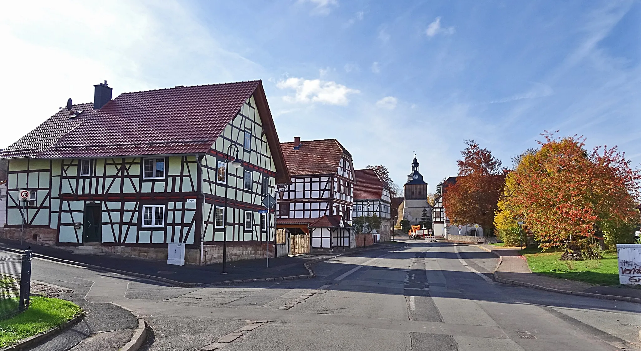 Photo showing: Oberellen, Friedensteinstraße