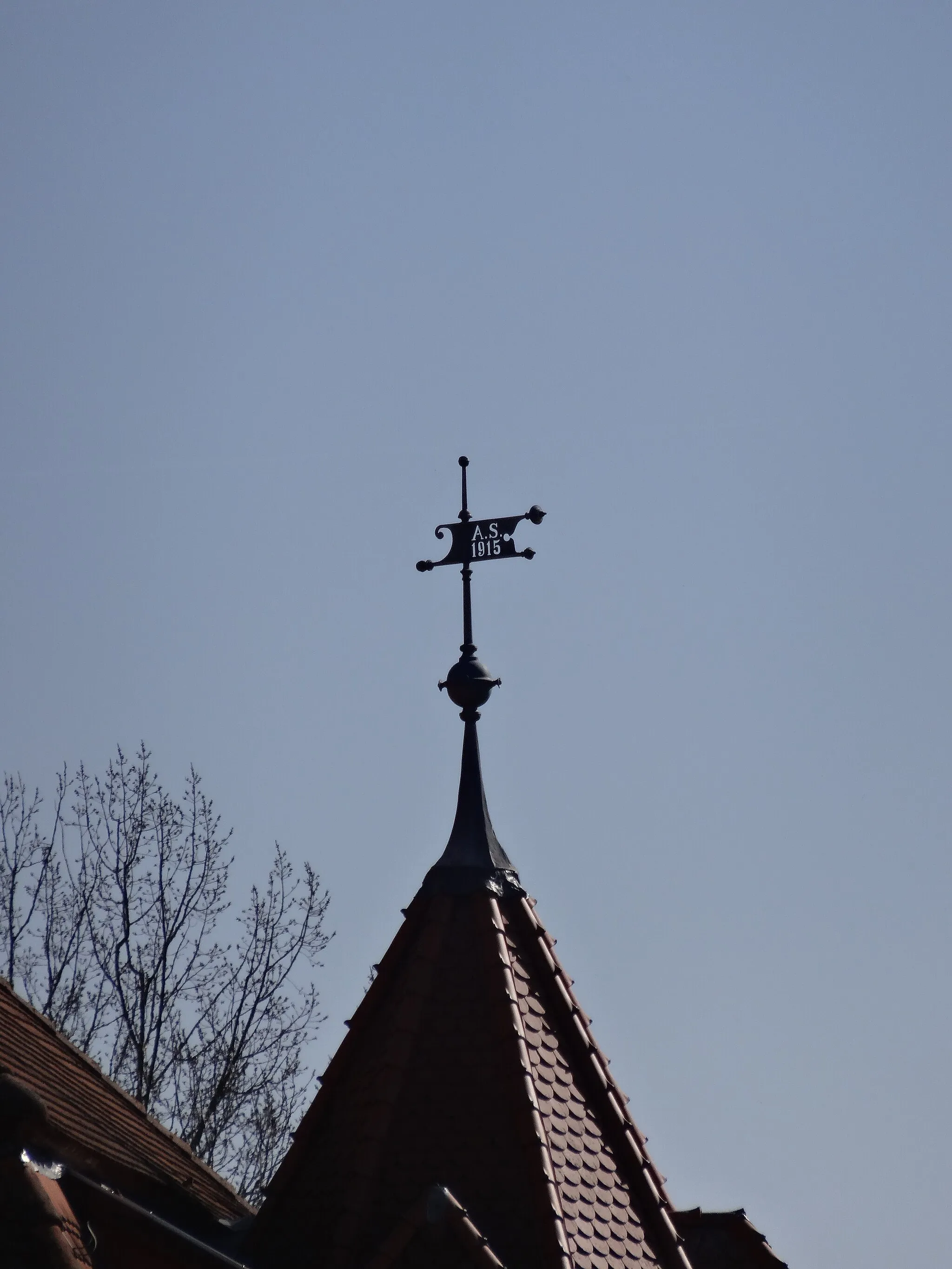 Photo showing: Weather vane in Großhettstedt, Thuringia, Germany