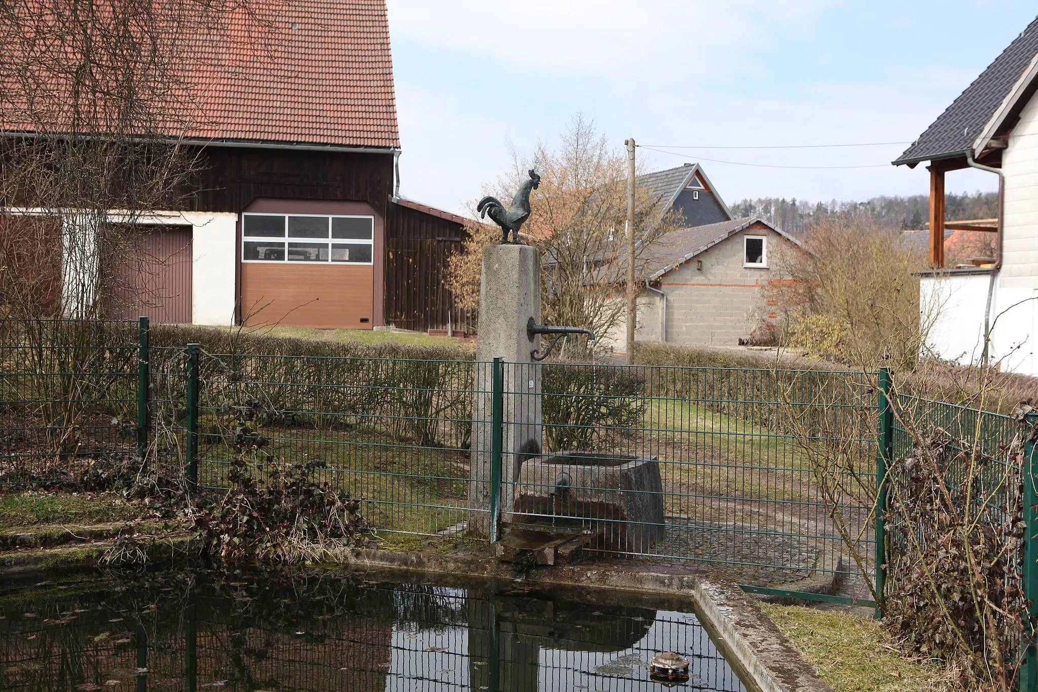 Photo showing: Gemeindebrunnen von 1954 in Coburg-Rögen