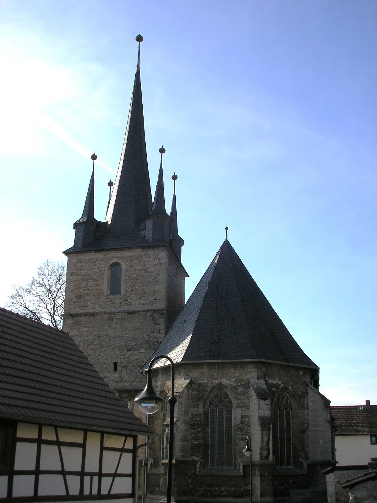 Photo showing: Die Wehrkirche in Reinstädt bei Kahla (Thüringen).