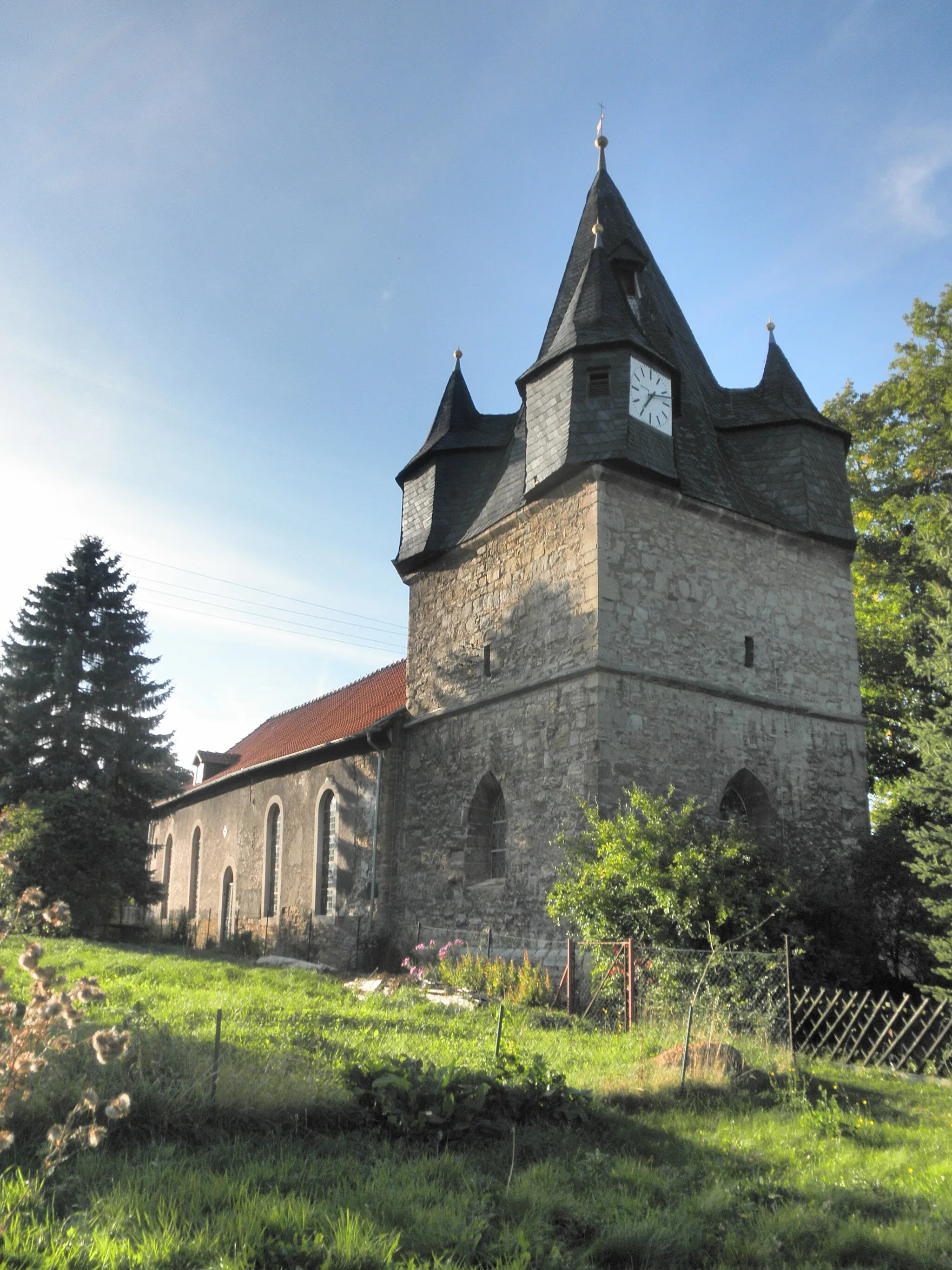 Photo showing: Church in Großwechsungen (Werther) in Thuringia