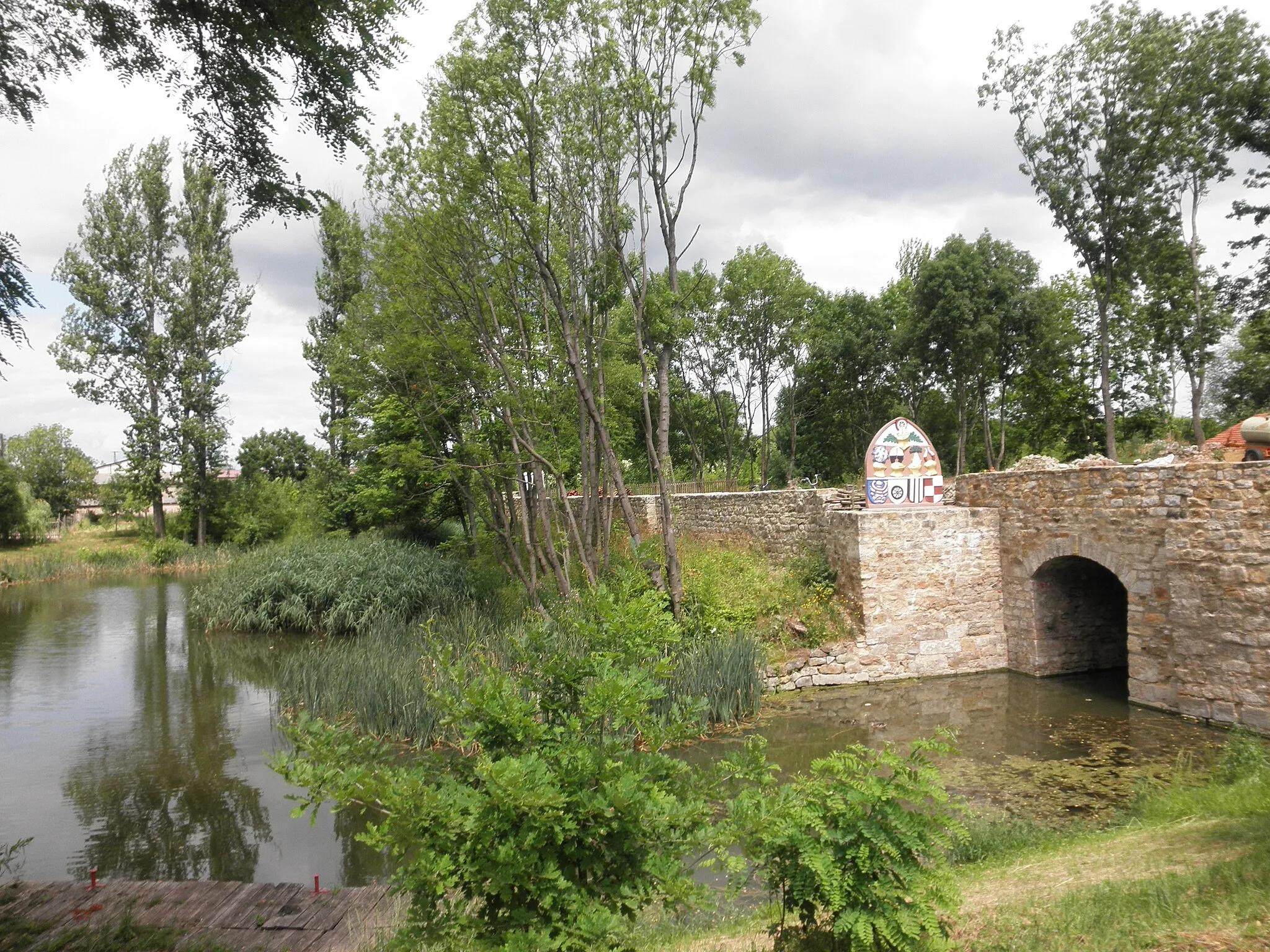 Photo showing: Moat of the destroyed Castle in Schloßvippach (Thuringia)