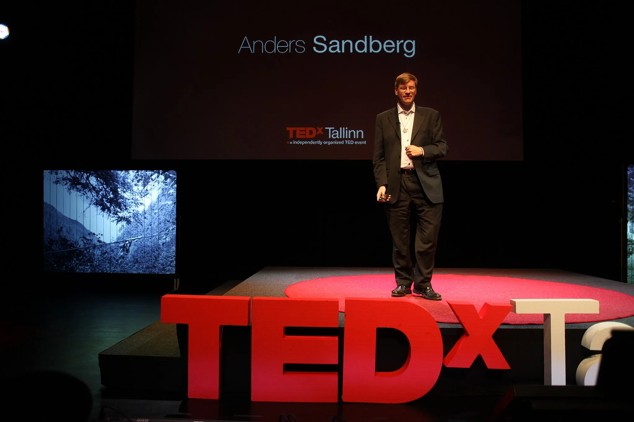Photo showing: Anders Sandberg esinemas TEDxTallinn konverentsil 2012. aastal.