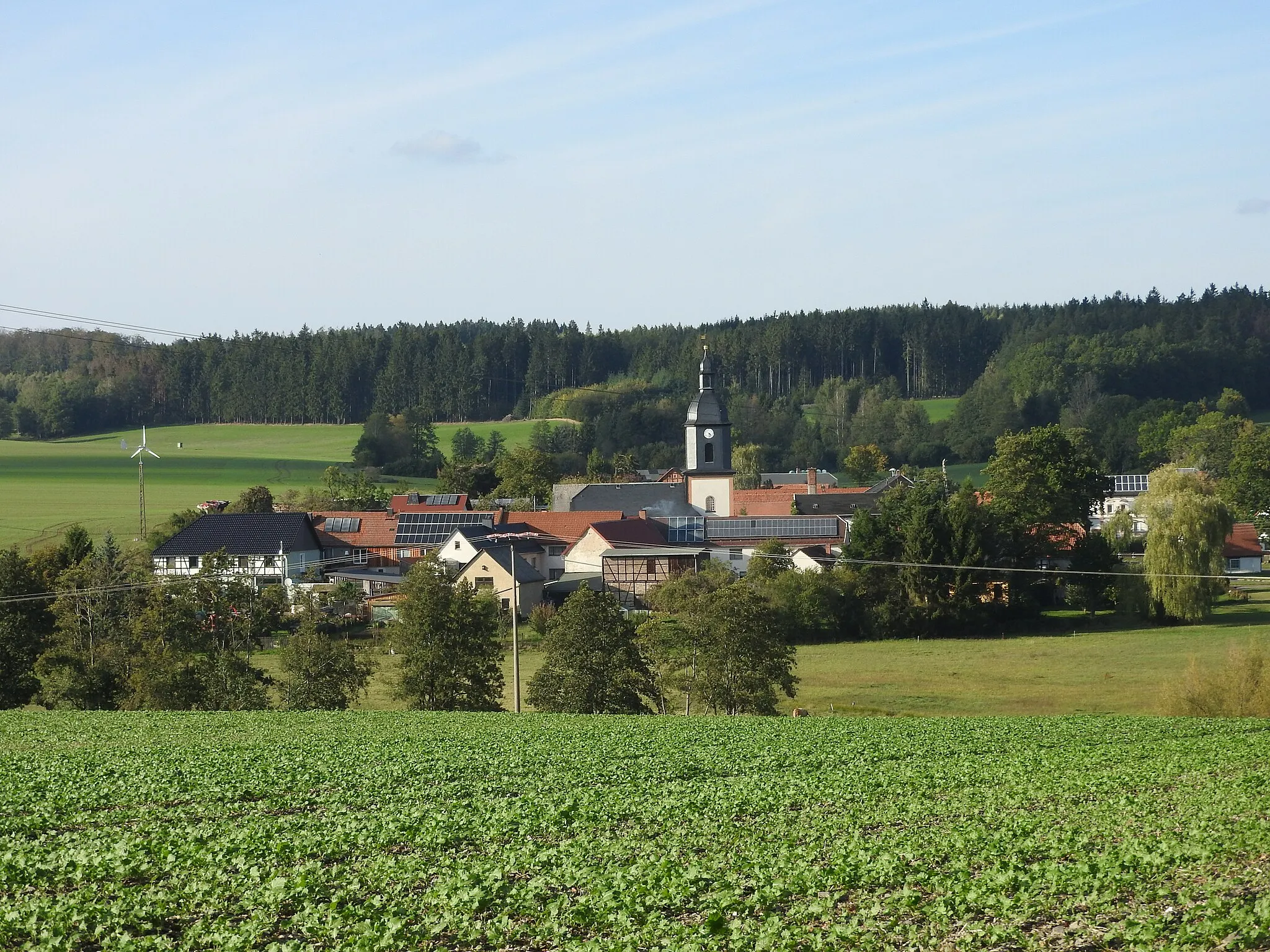 Photo showing: Blick auf Köthnitz, Thüringen