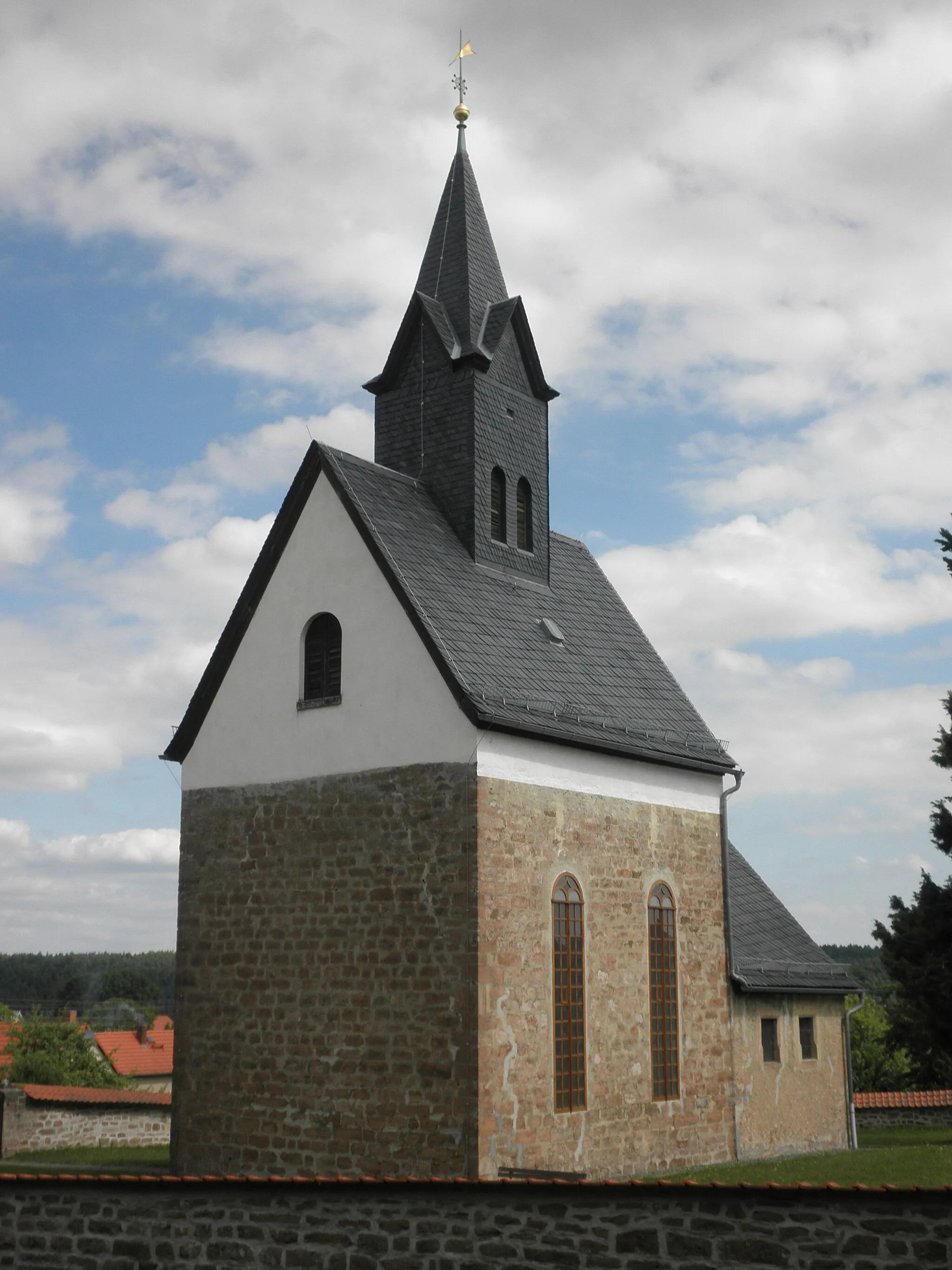 Photo showing: Church in Zwackau in Thuringia