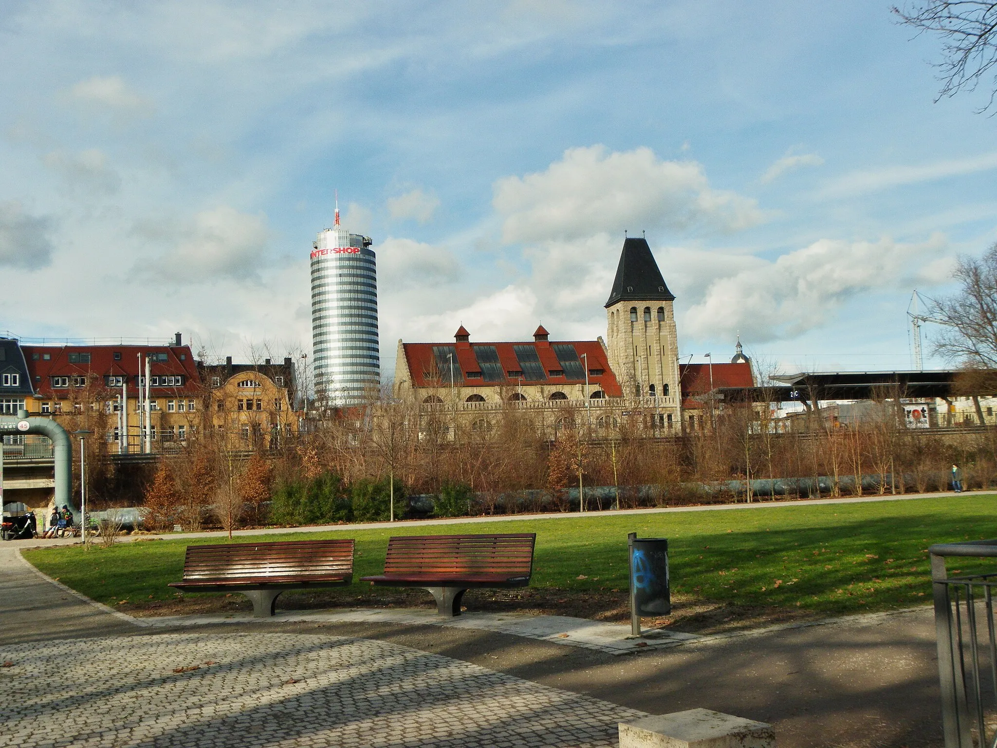 Photo showing: Skyline Jenas vom Paradiesbahnhof aus fotografiert