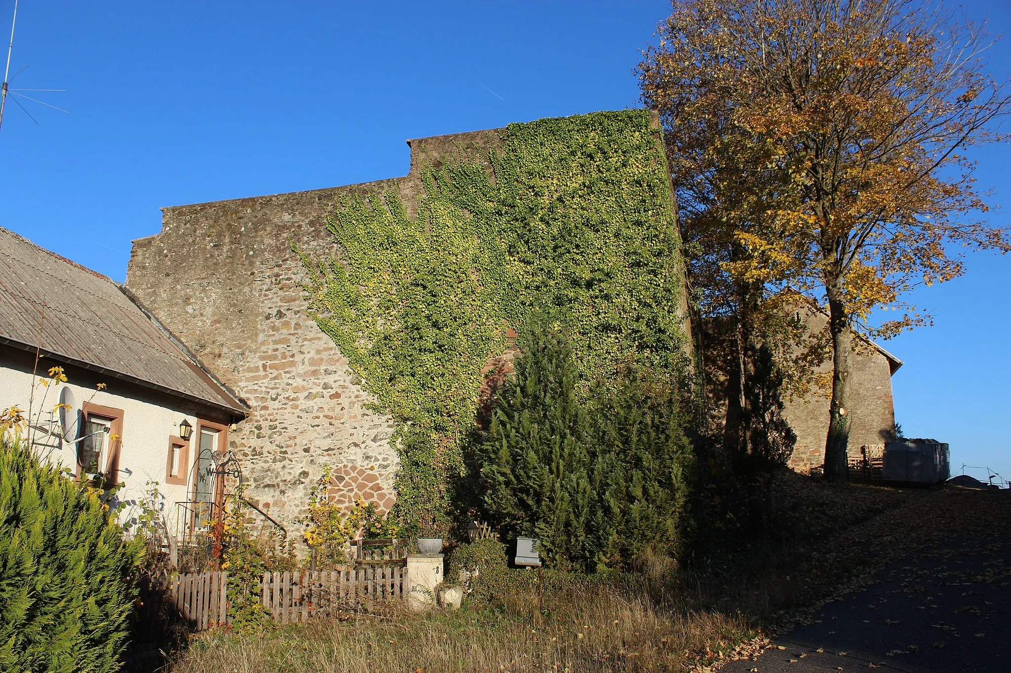 Photo showing: Mauerreste der Burg Niederbettingen