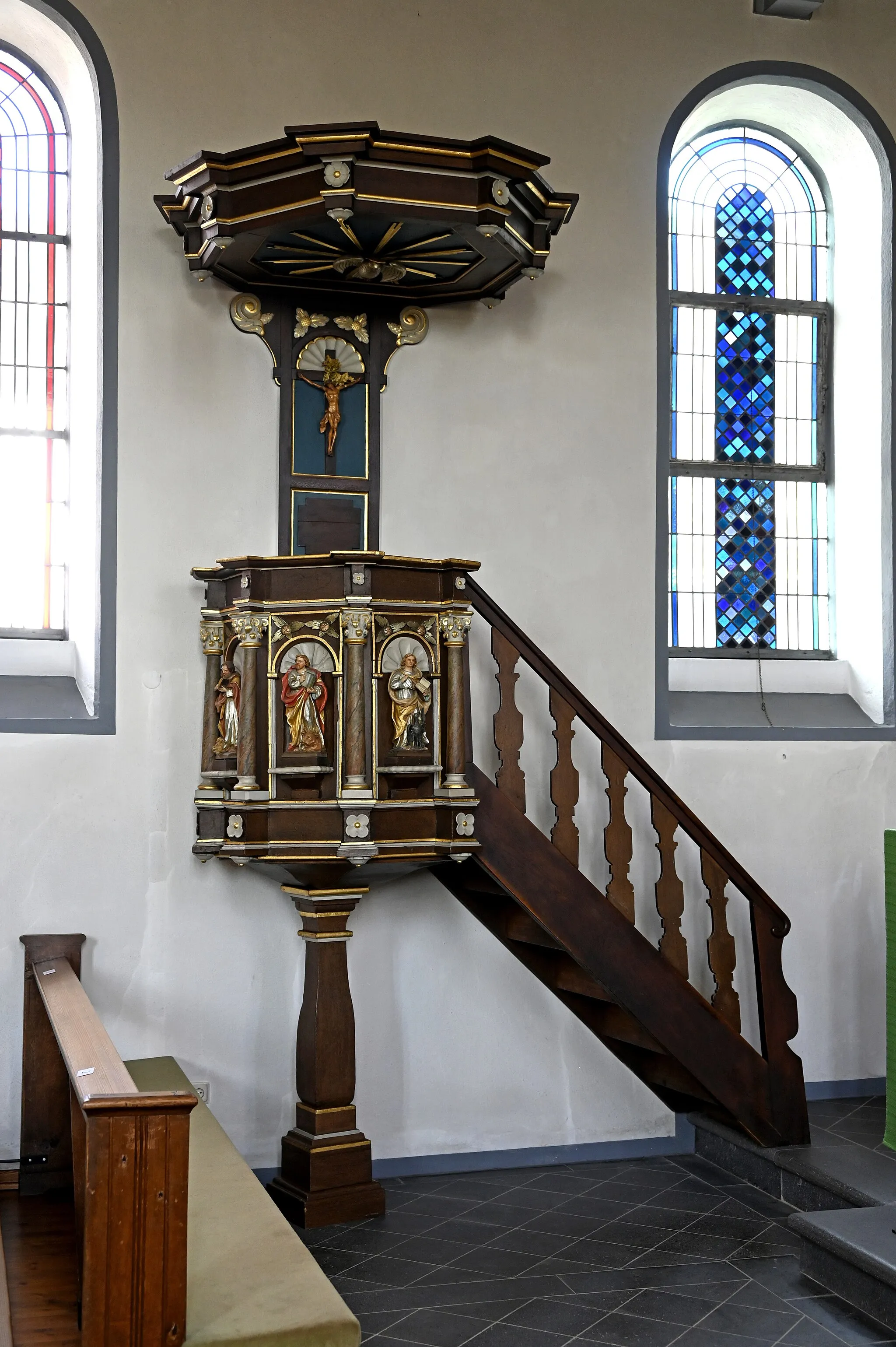 Photo showing: St. Ursula (Brockscheid), barocke Kanzel