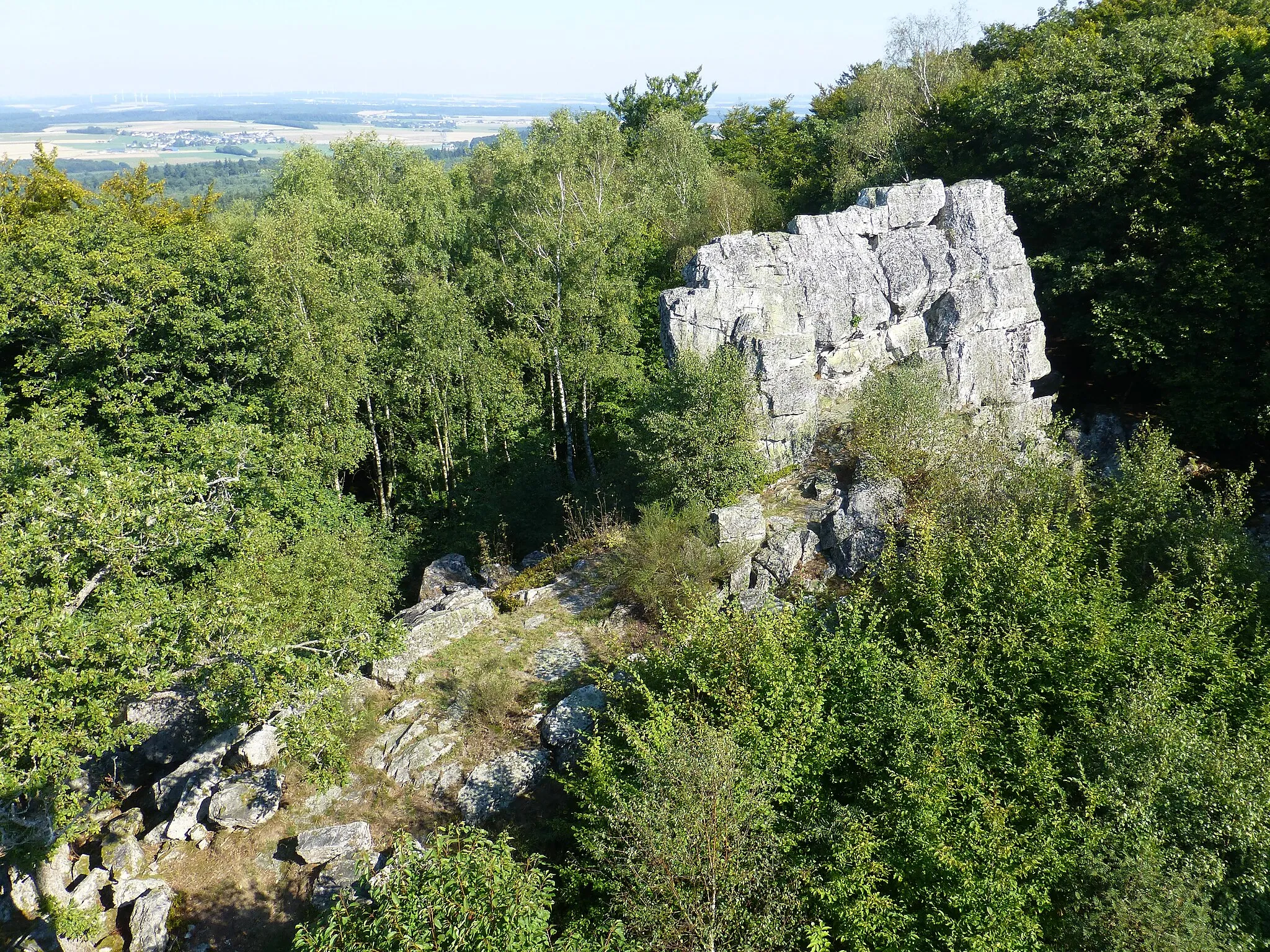 Photo showing: Blick vom Aussichtsturm zum Teufelsfels