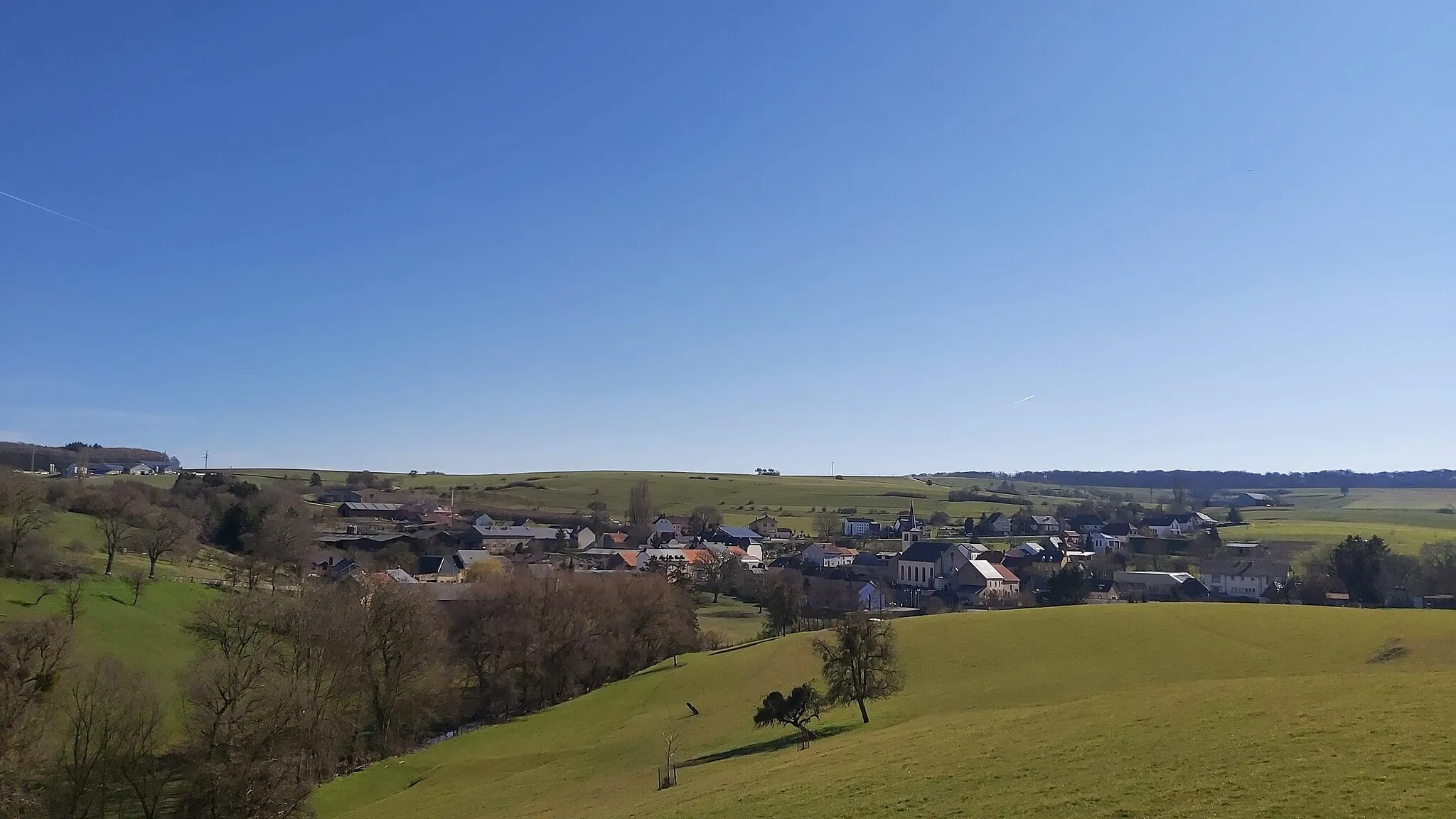 Photo showing: Vue d'Osweiler depuis l'entrée nord du village