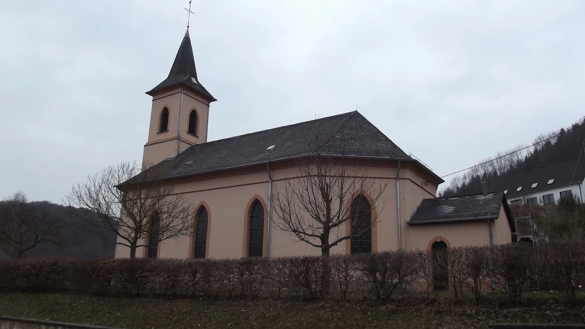 Photo showing: Exterior of the roman catholic church in Rissenthal, Saarland