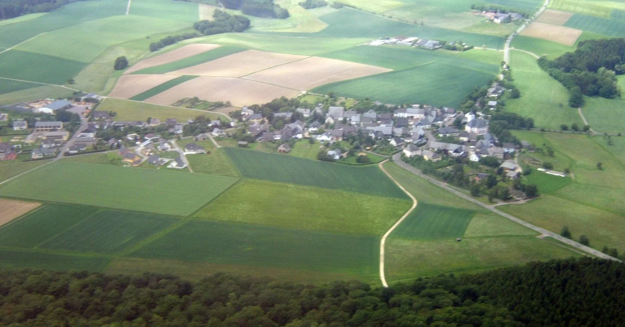 Photo showing: Kleinich, Bernkastel-Wittlich, Rhineland-Palatinate, Germany; picture

taken from a plane landing at Frankfurt Hahn airport.