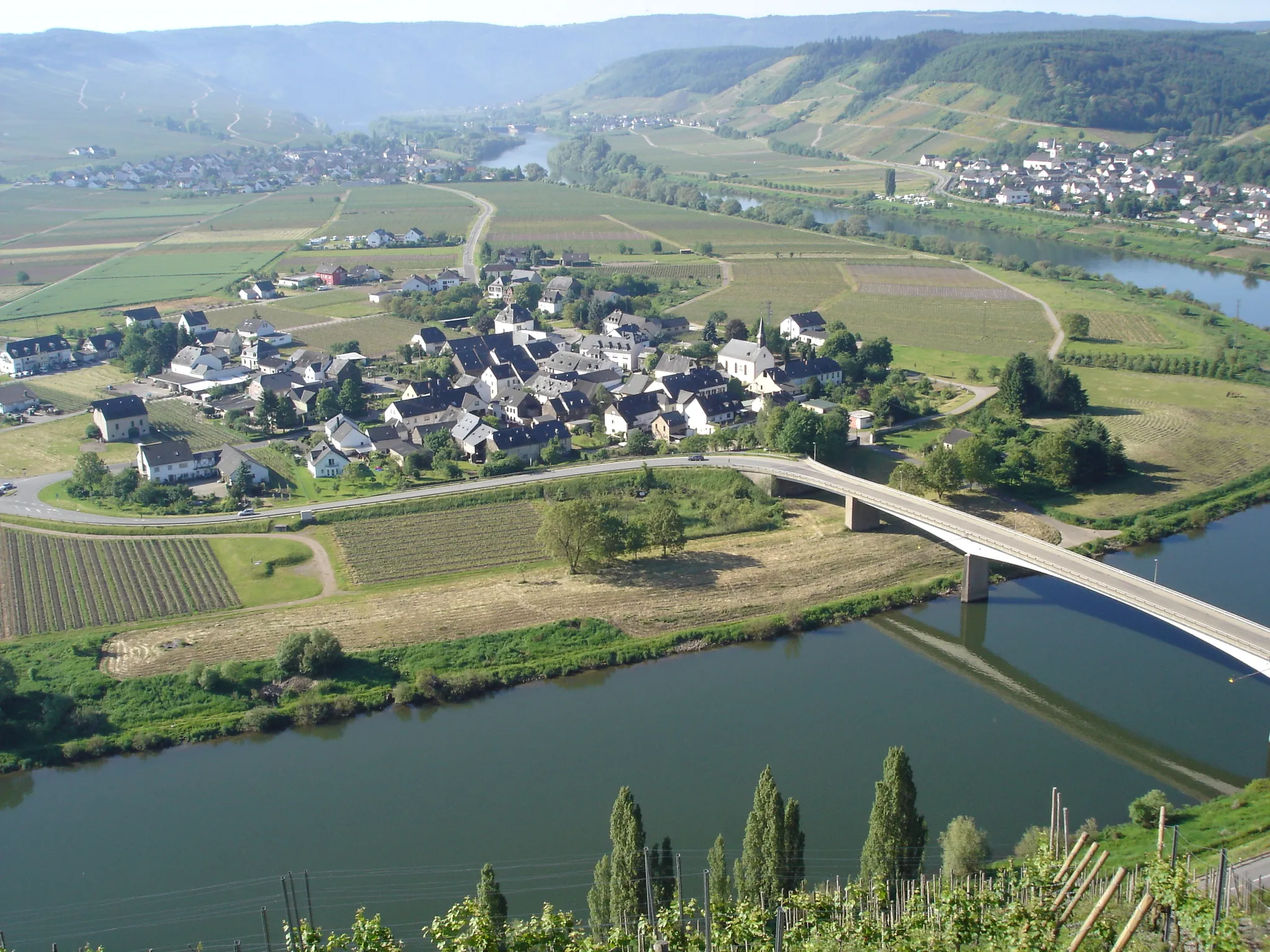 Photo showing: Die Moselschleife in Thörnich