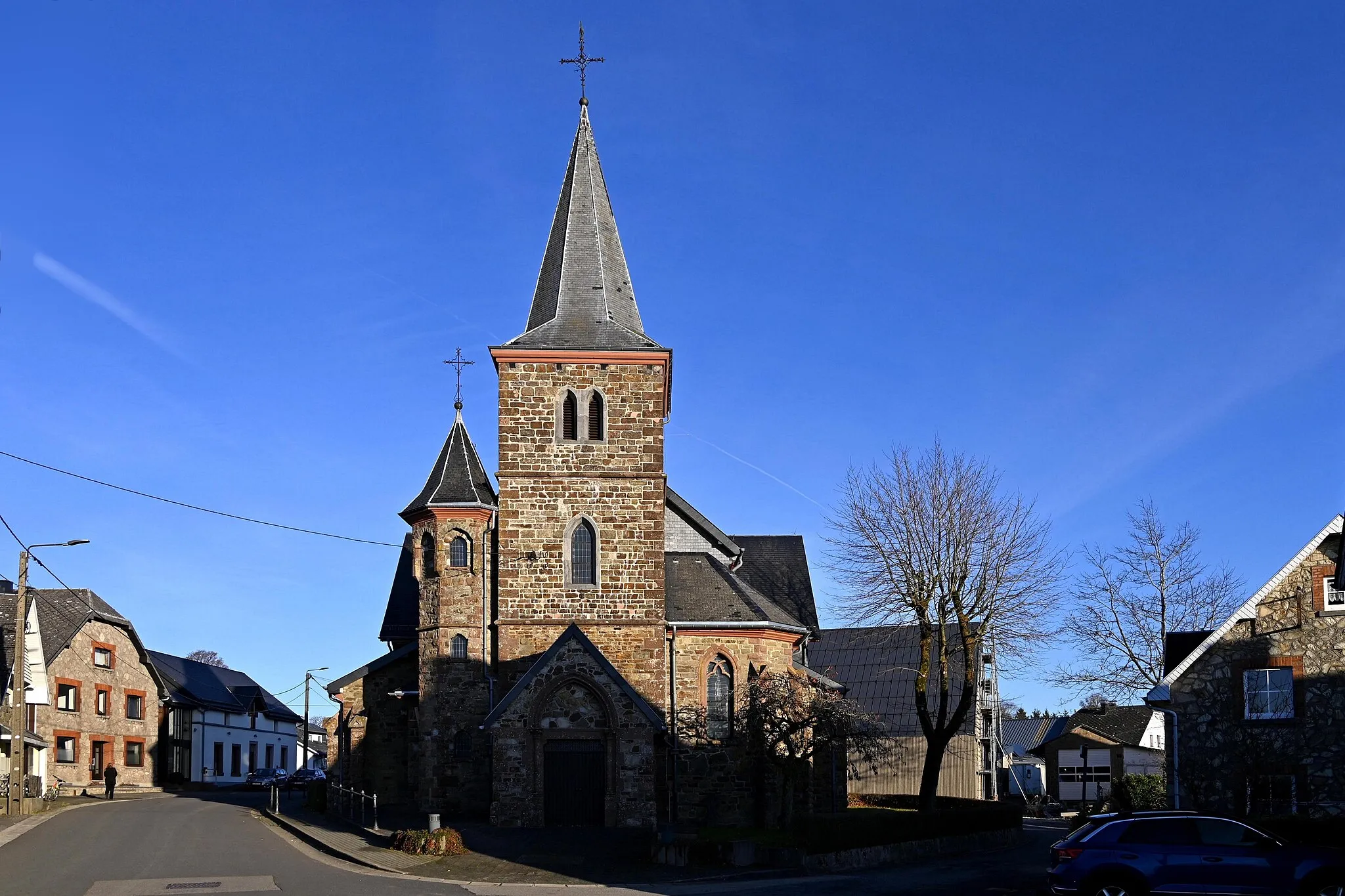 Photo showing: St. Antonius (Mürringen), Westseite, Am Kirchenhof