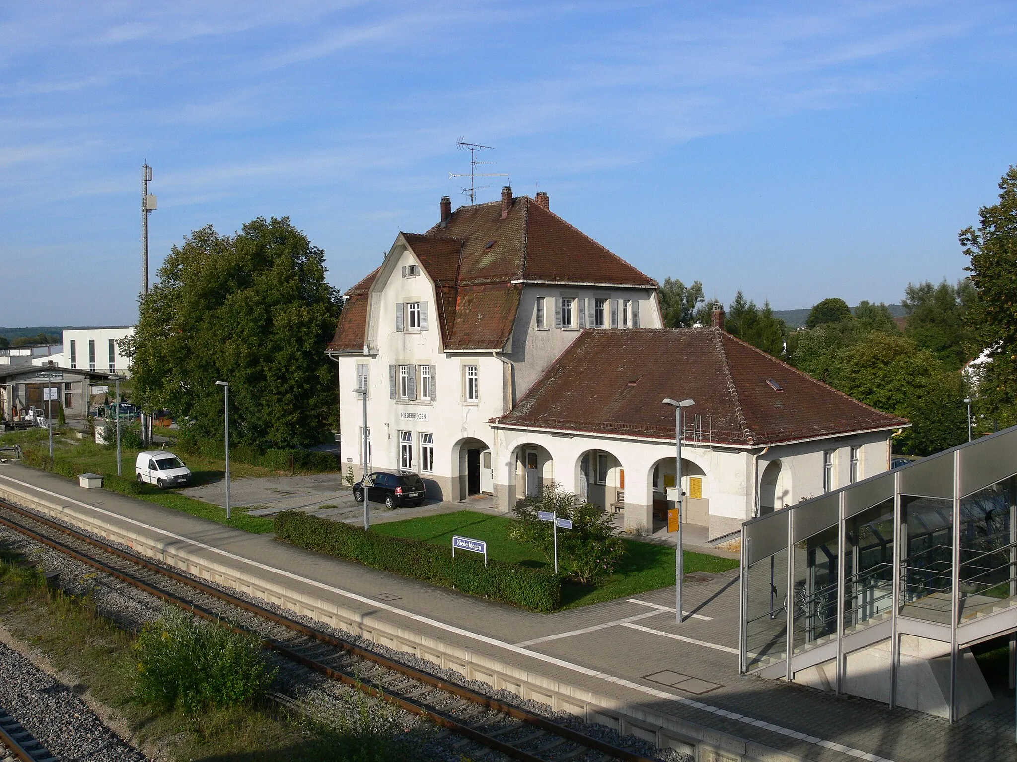 Photo showing: Bahnhof Niederbiegen