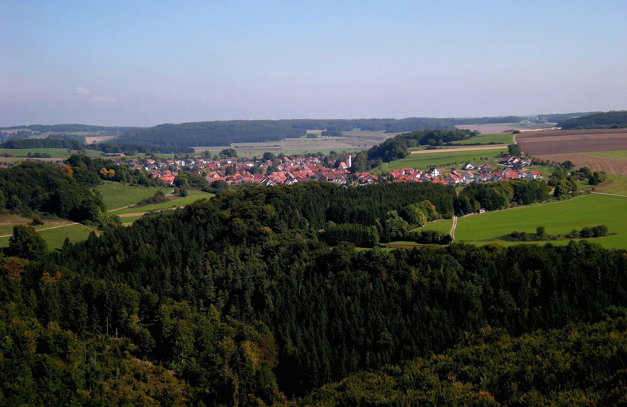 Photo showing: View from Watchtower "Hursch" on Zainingen