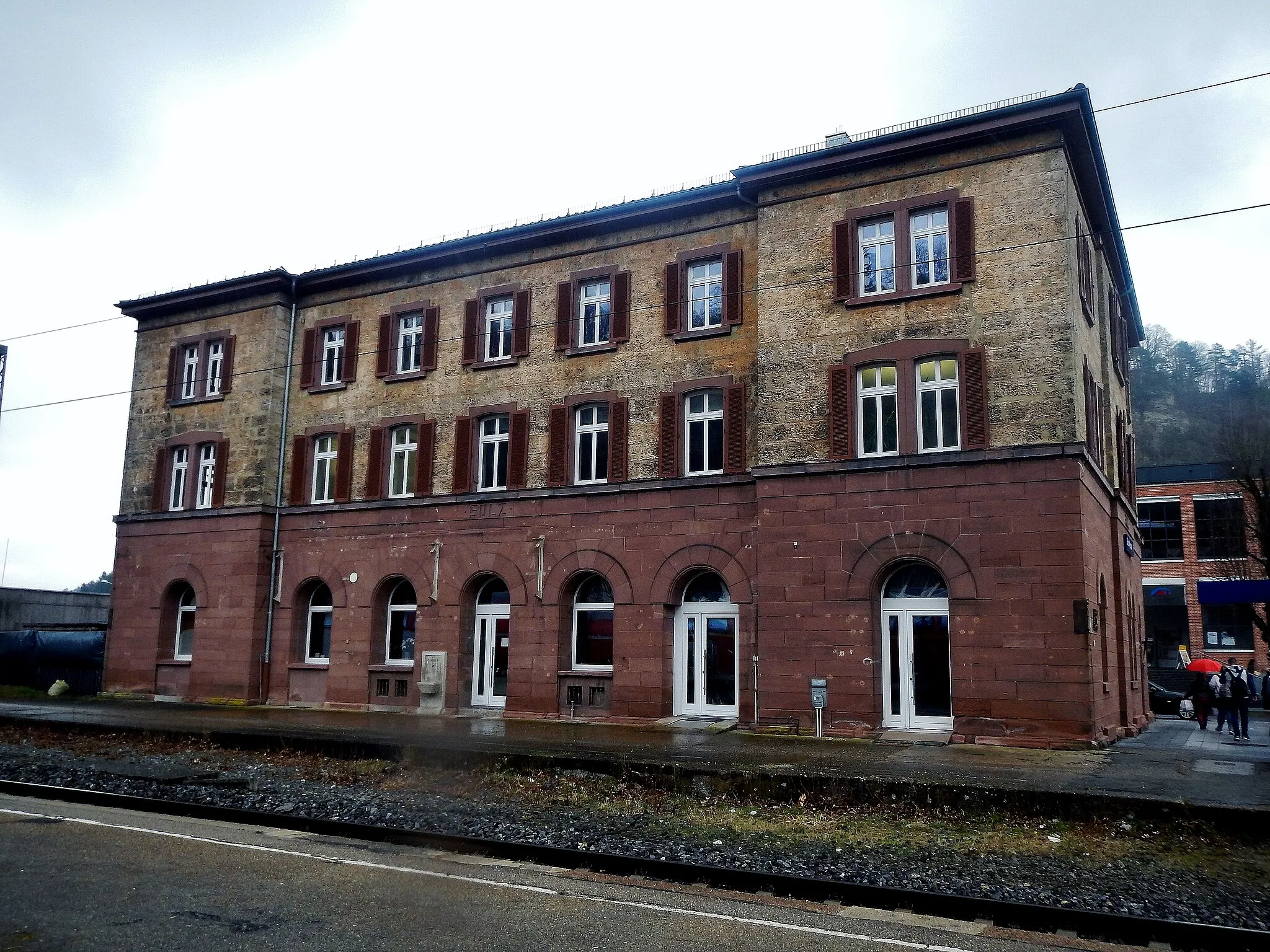 Photo showing: Der 366 km lange Neckartalradweg beim Bahnhof Sulz am Neckar
