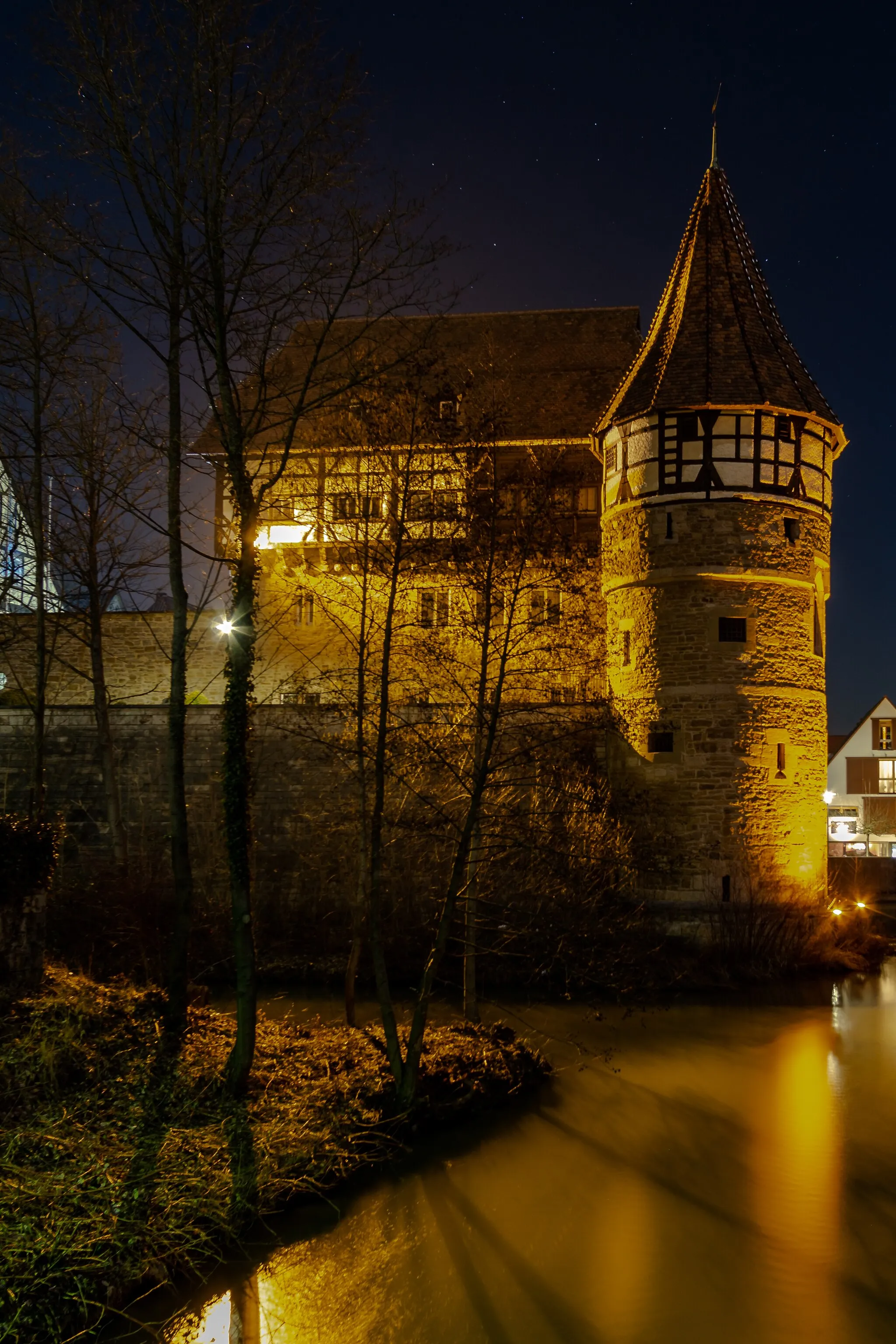 Photo showing: Balingen - Kernstadt - Zollernschloss bei Nacht