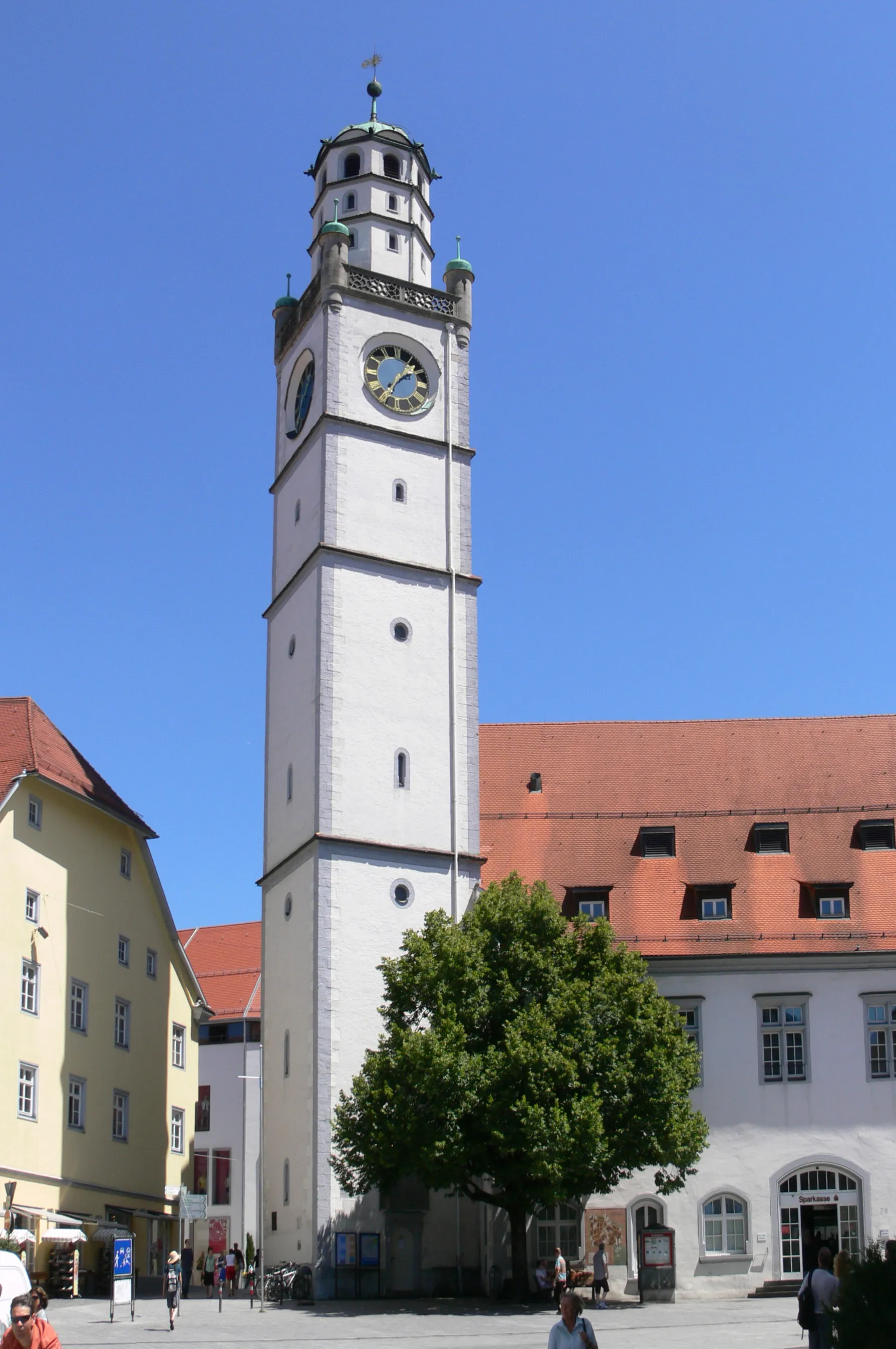 Photo showing: Ravensburg, Marienplatz, Blaserturm (von Westen)