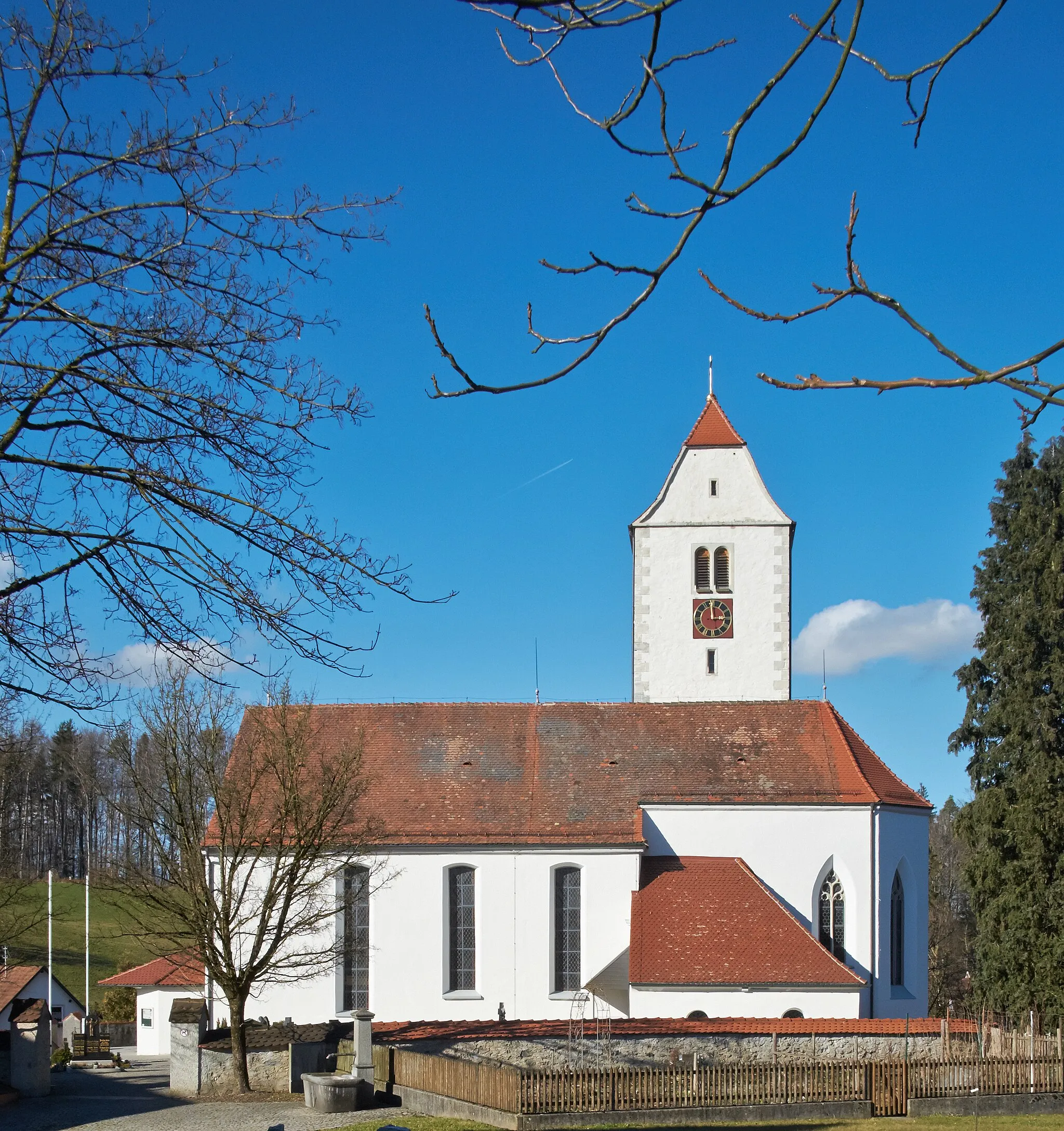 Photo showing: Parish curch St. Dionysius, Tettnang-Hiltensweiler, district Bodenseekreis, Baden-Württemberg, Germany
