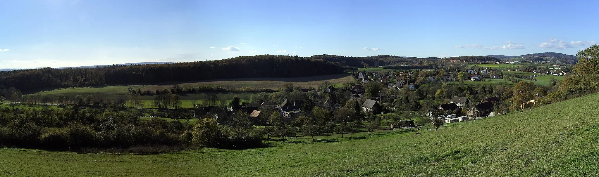 Photo showing: Panorama von Deisendorf bei Überlingen, aufgenommen vom Rebbühl.
