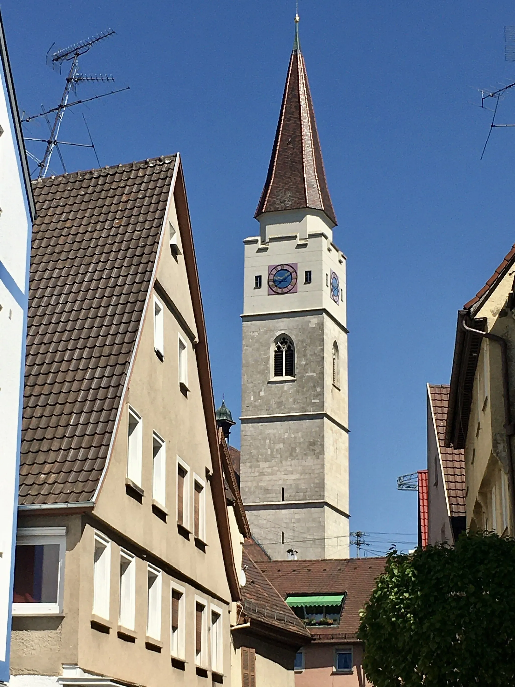 Photo showing: St. Blasius, Ehingen (Donau) – der Turm