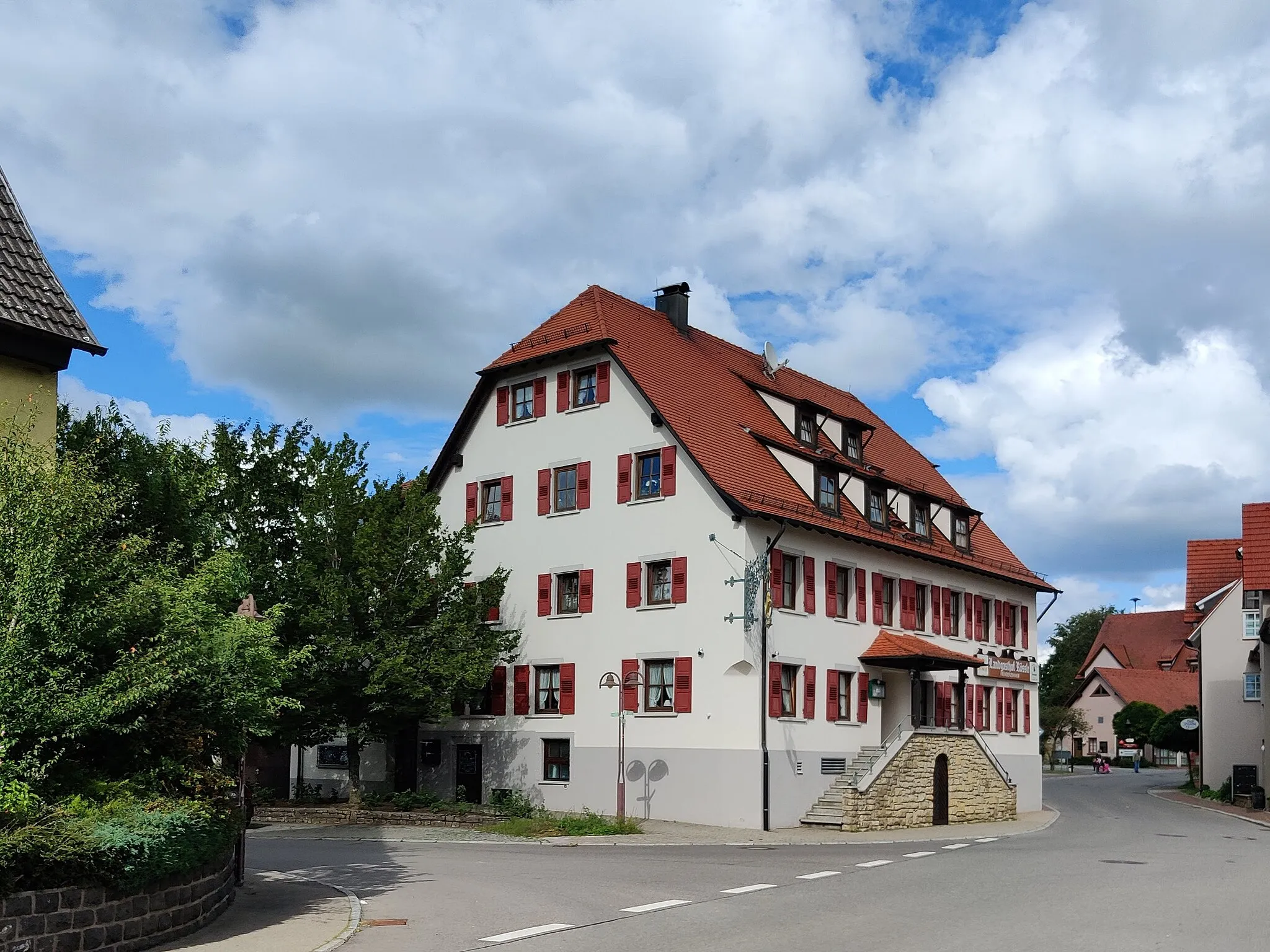 Photo showing: The building has distinctive "Fensterläden" (shutters).