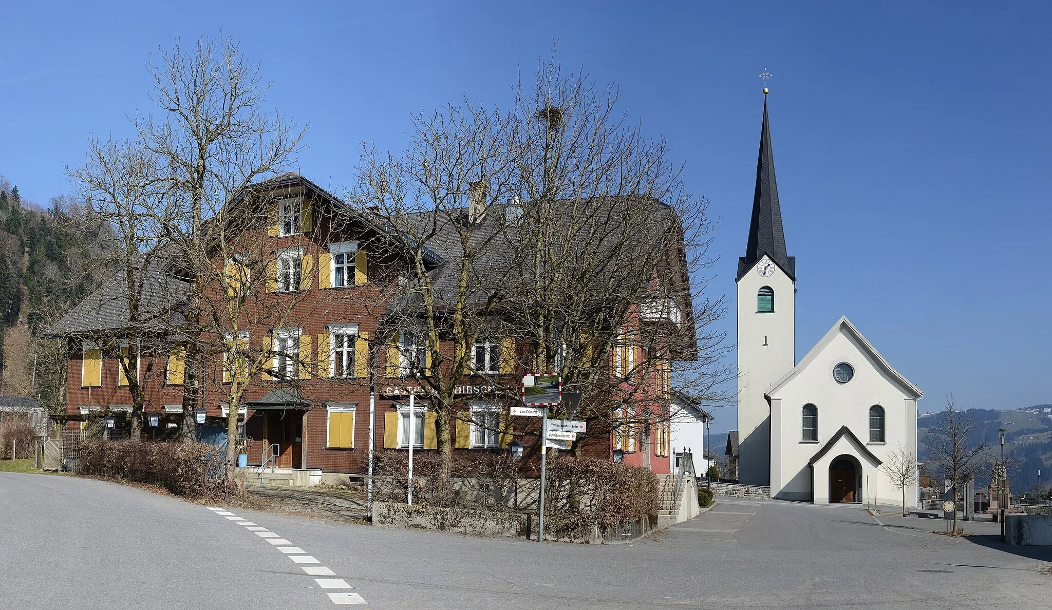 Photo showing: Gasthaus Hirschen in Langen bei Bregenz in Vorarlberg.