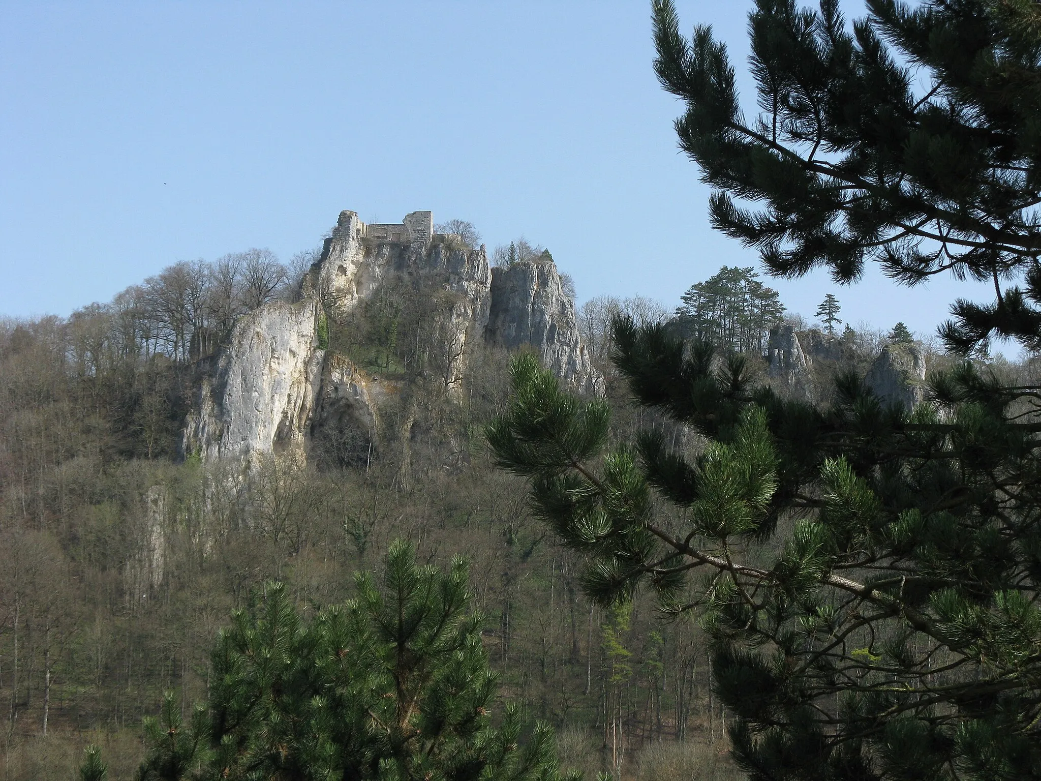 Photo showing: Die Ruine des sogenannten Rusenschlosses nahe Blaubeuren