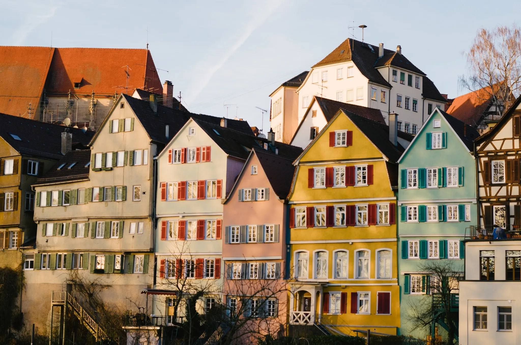 Photo showing: Bunte Häuser am Neckar in Tübingen