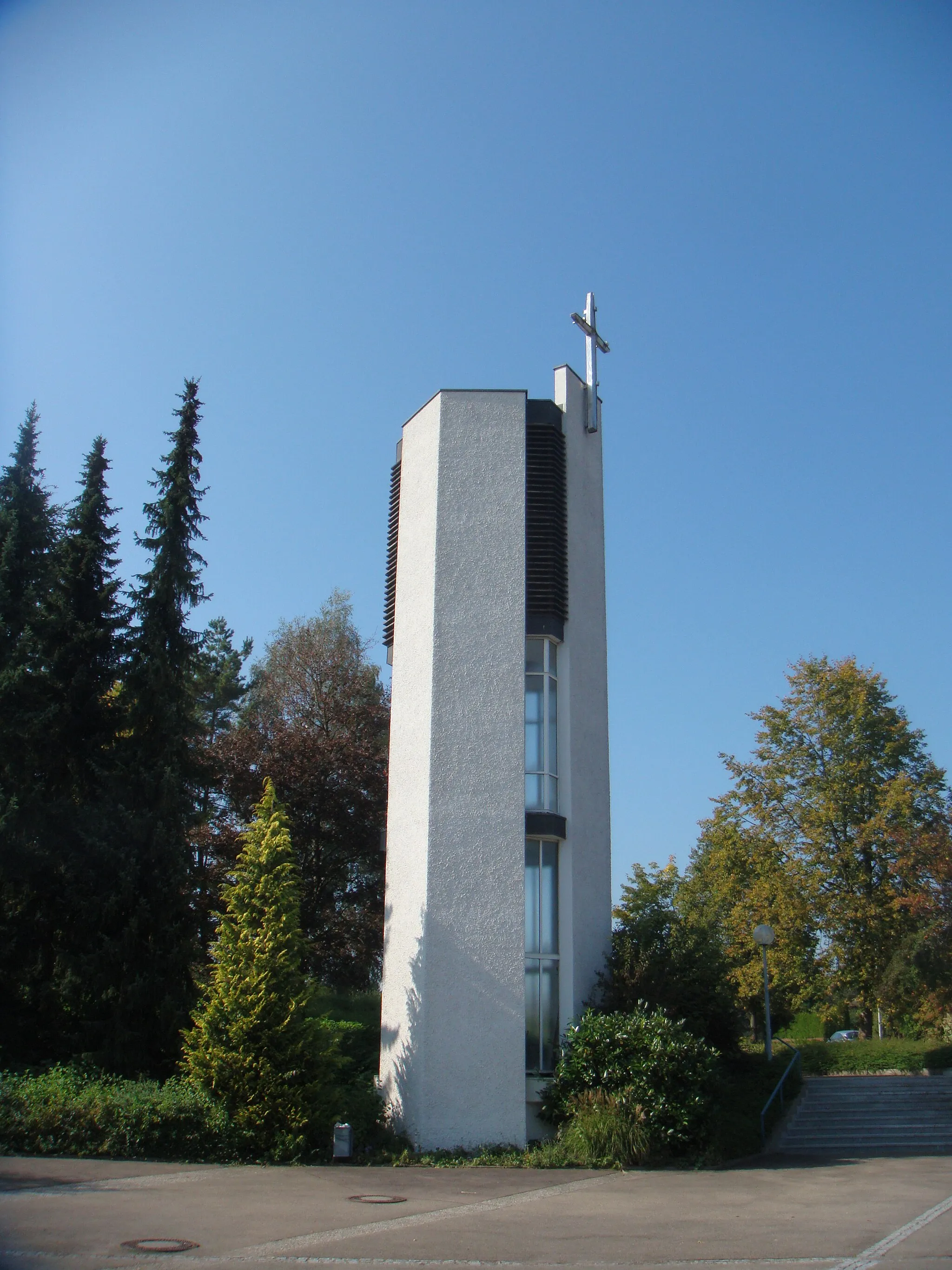 Photo showing: Turm der Kirche Mariä Himmelfahrt in Staig