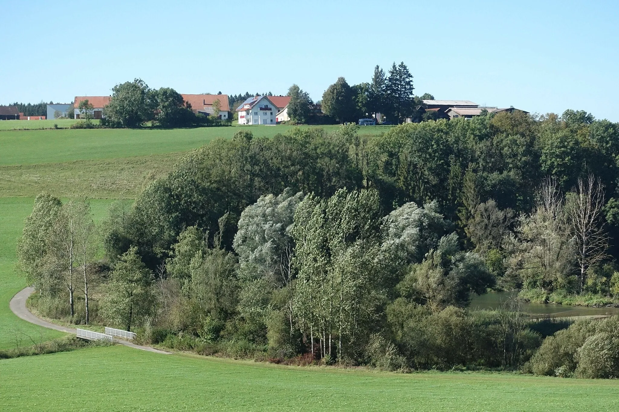 Photo showing: Rot an der Rot - Mühlberg oberhalb Spindelwag, Weiher