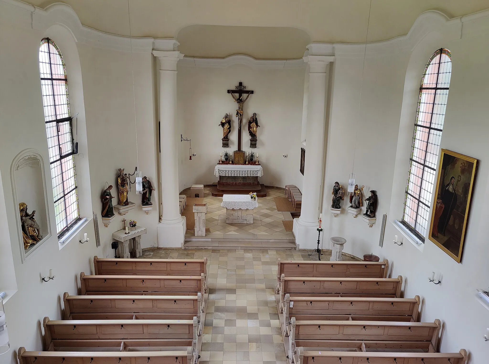 Photo showing: Katholische Pfarrkirche St. Nikolaus Bach, Stadt Erbach, Alb-Donau-Kreis, Baden-Württemberg, Deutschland