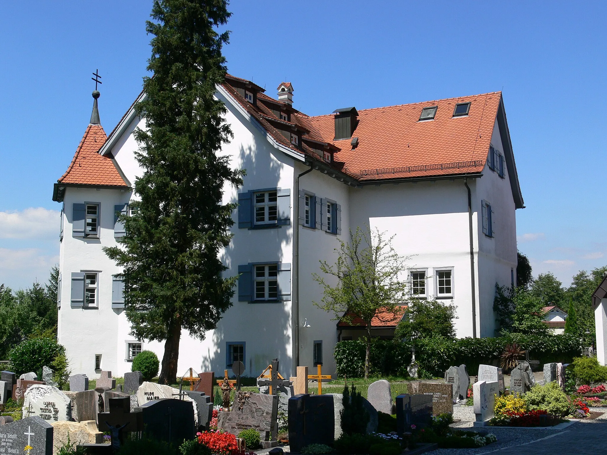 Photo showing: Obereschach (Stadt Ravensburg),

Pfarrhaus und Friedhof