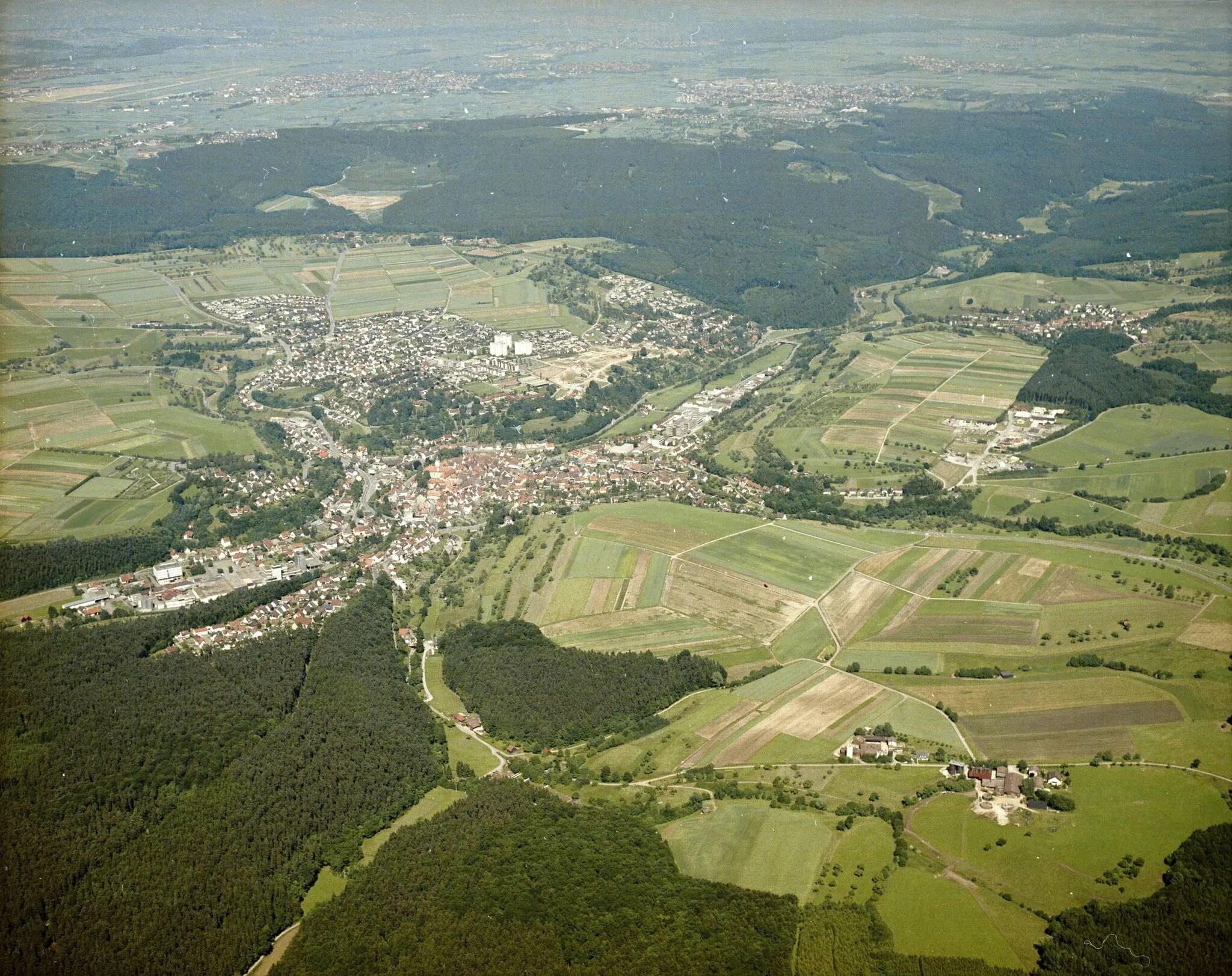 Photo showing: Luftbild von Waldenbuch - Staatsarchiv Sigmaringen - Archivalieneinheit N 1/96 T 1 Nr. 506