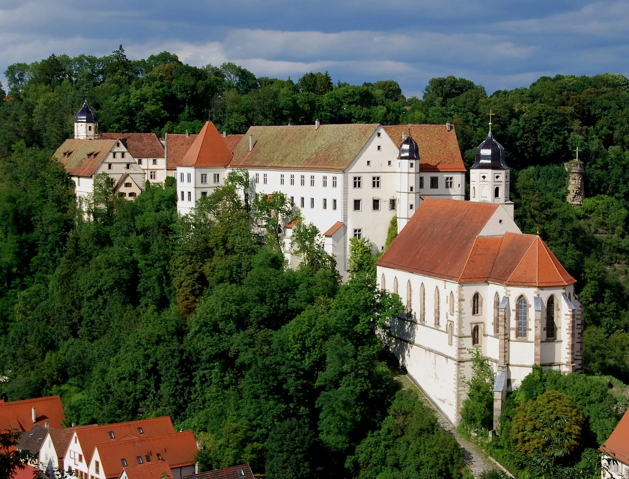 Photo showing: Die Schlosskirche in Haigerloch, aufgenommen aus der Oberstadt