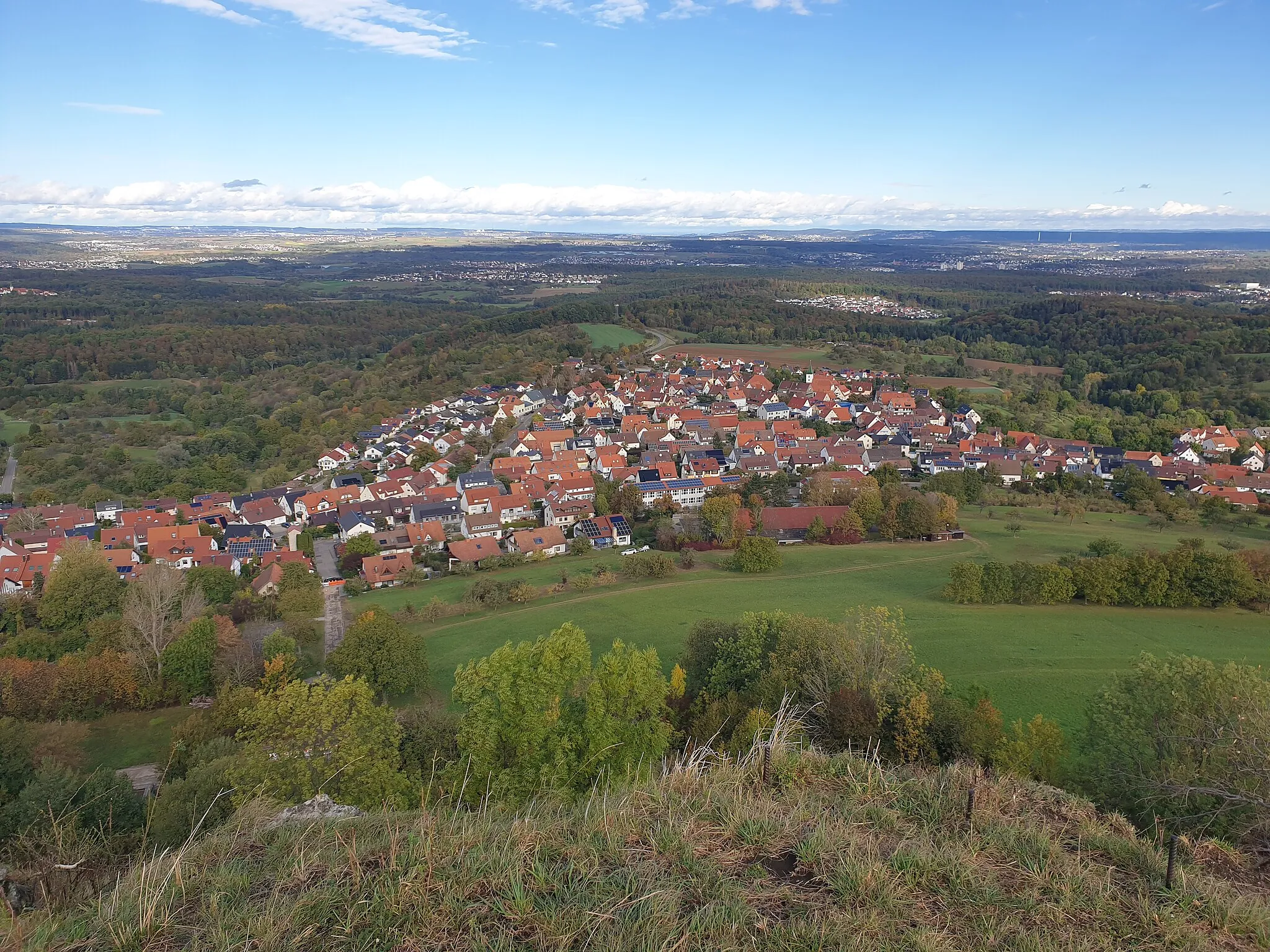 Photo showing: Ausblick vom Jusi auf den Ort Kohlberg