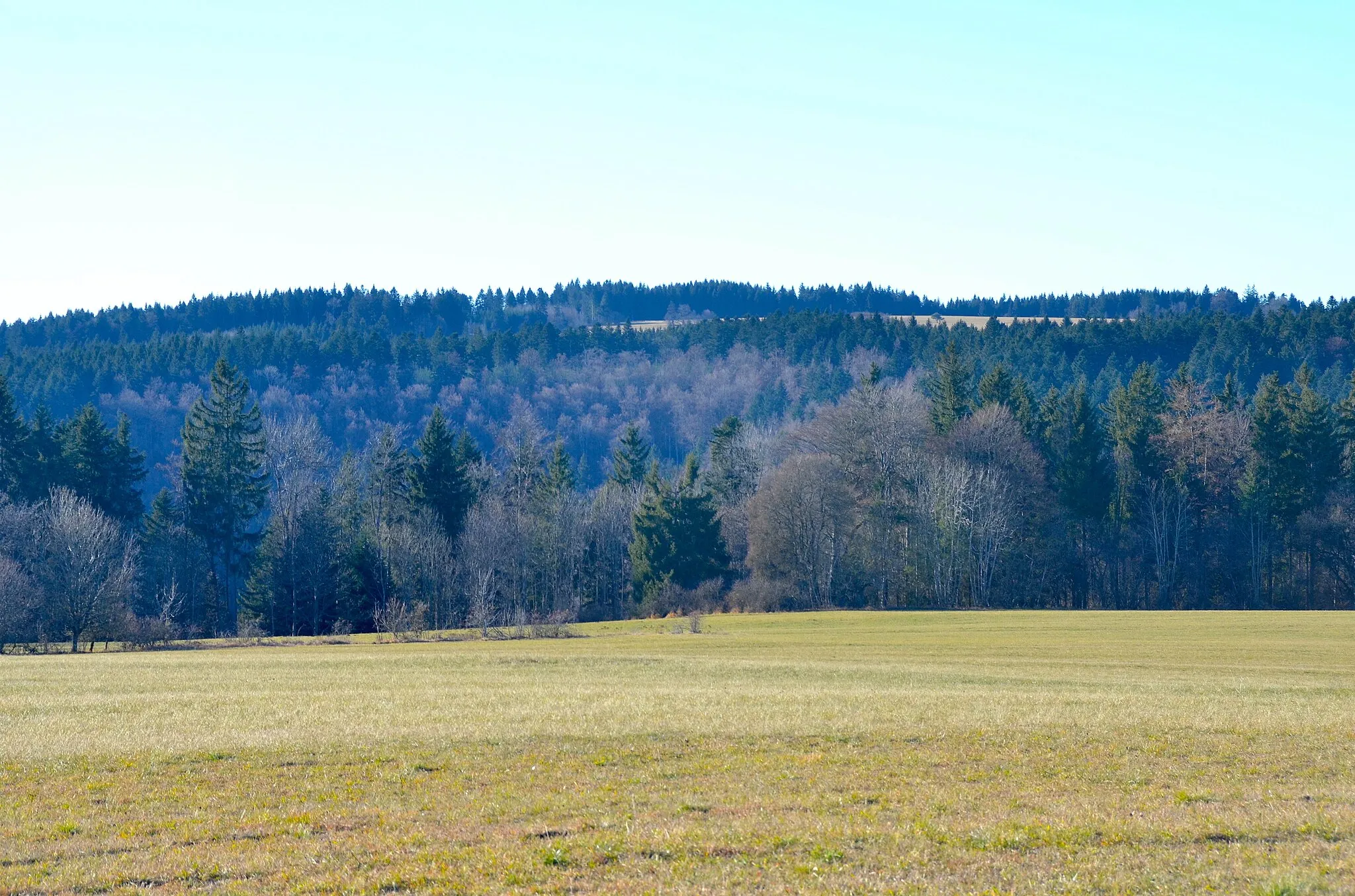 Photo showing: Blick zum Wandbühl, Berg der Schwäbischen Alb (Großer Heuberg)